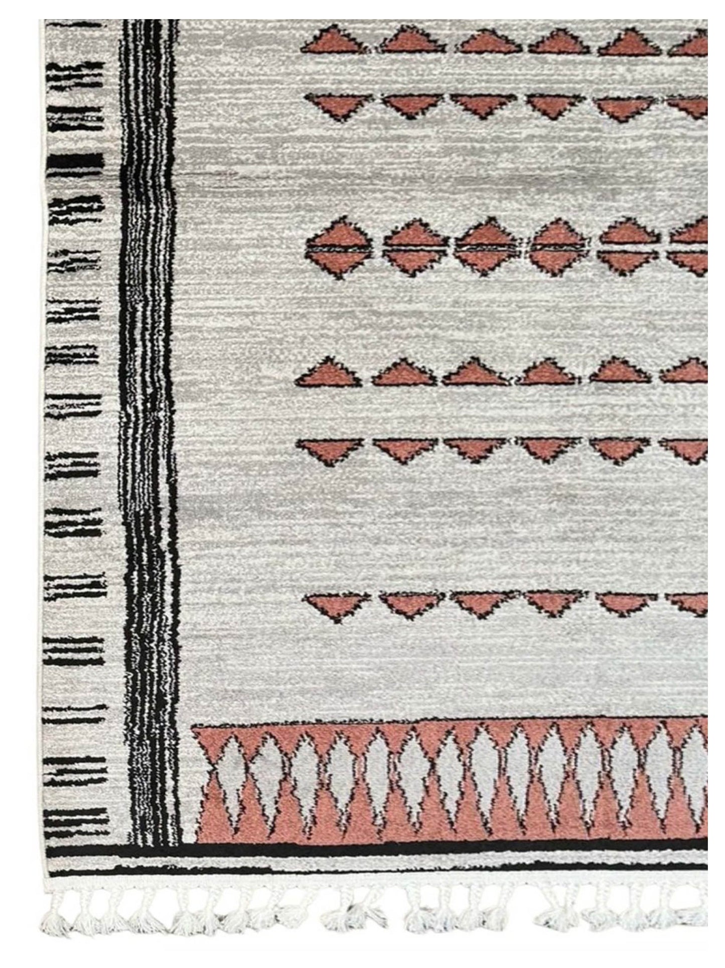 Artisan Stana  White Red  Machinemade Rug