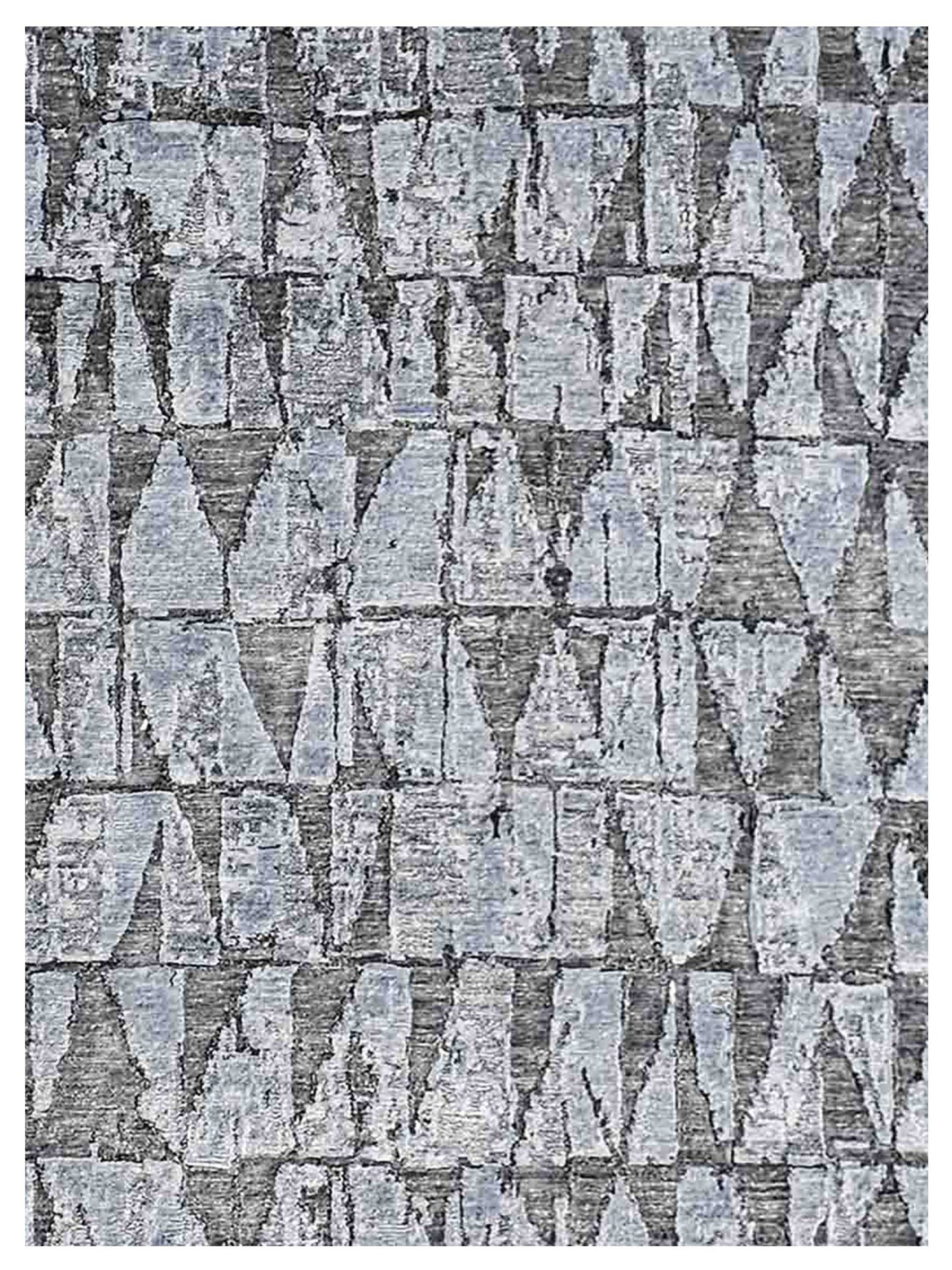 Artisan Mary Grey Lt.Blue Contemporary Knotted Rug