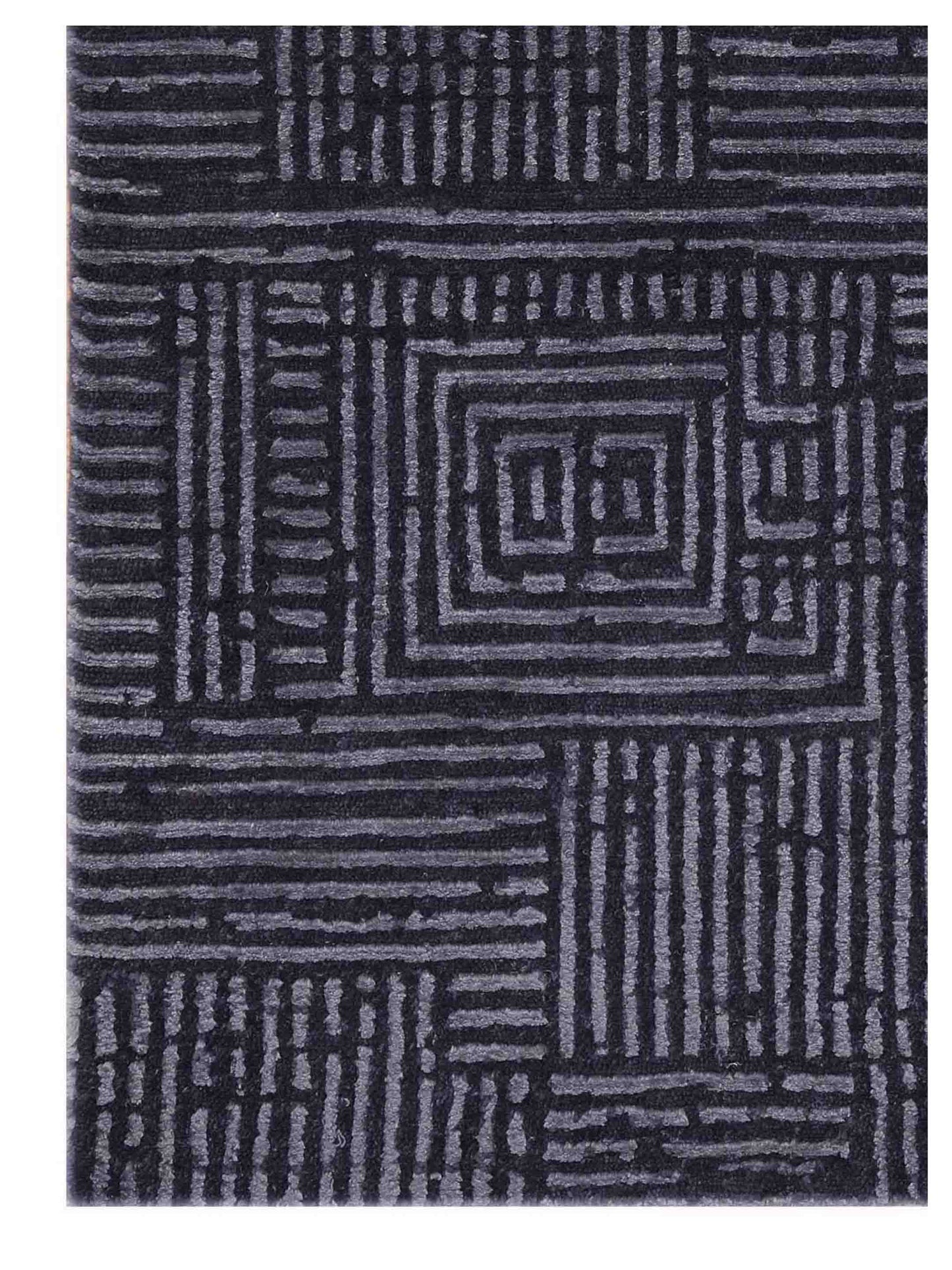 Artisan Mary  Blue  Contemporary Knotted Rug