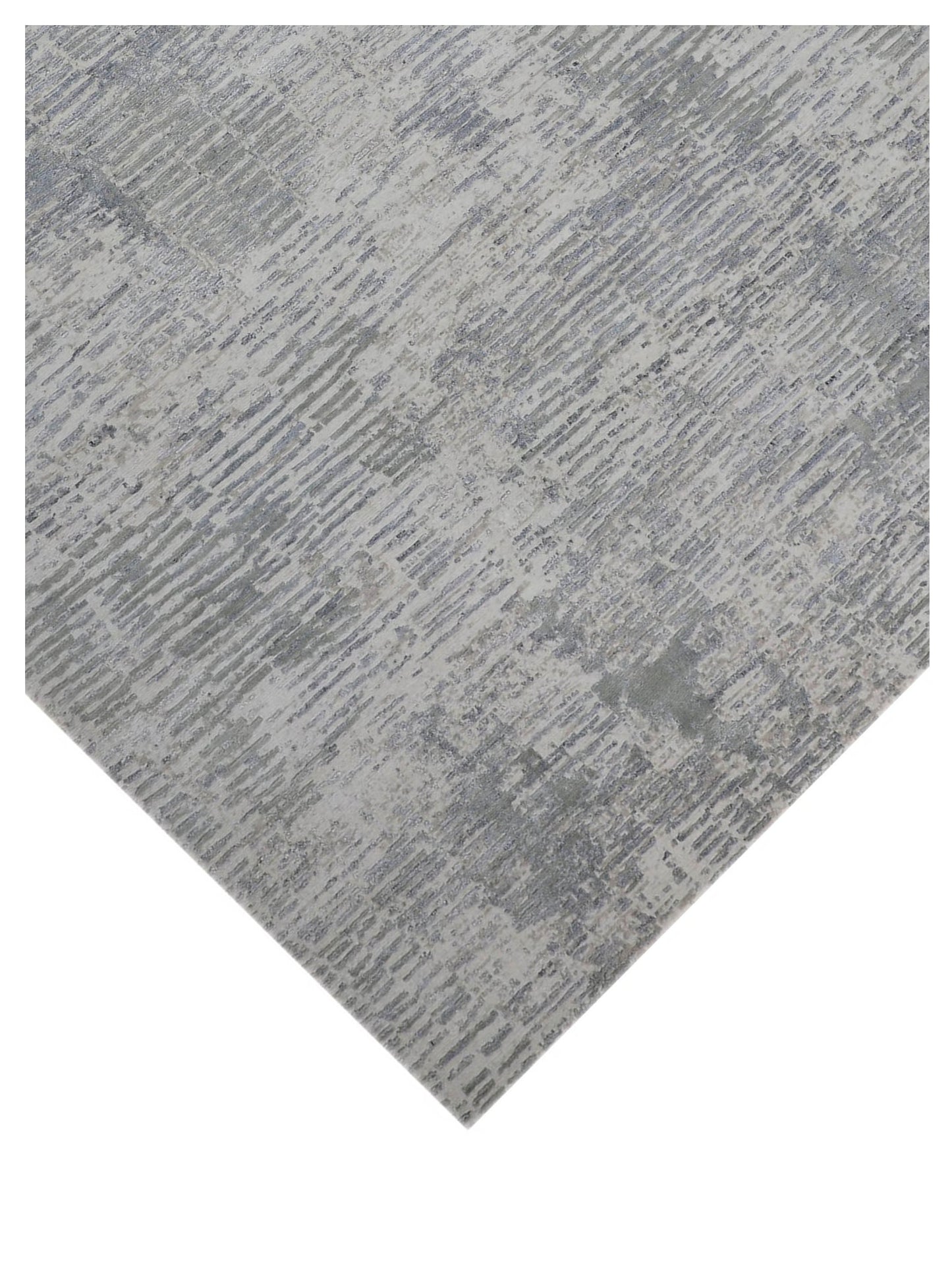 Artisan Mary Ivory Grey Contemporary Knotted Rug