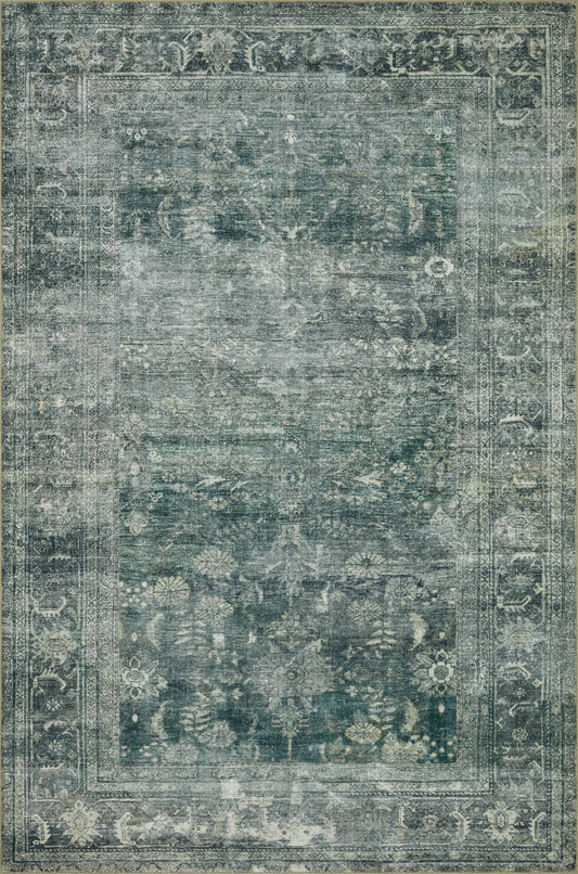 Magnolia Home Banks BAN-03 Blue Lagoon Machine Washable Power Loomed Rug