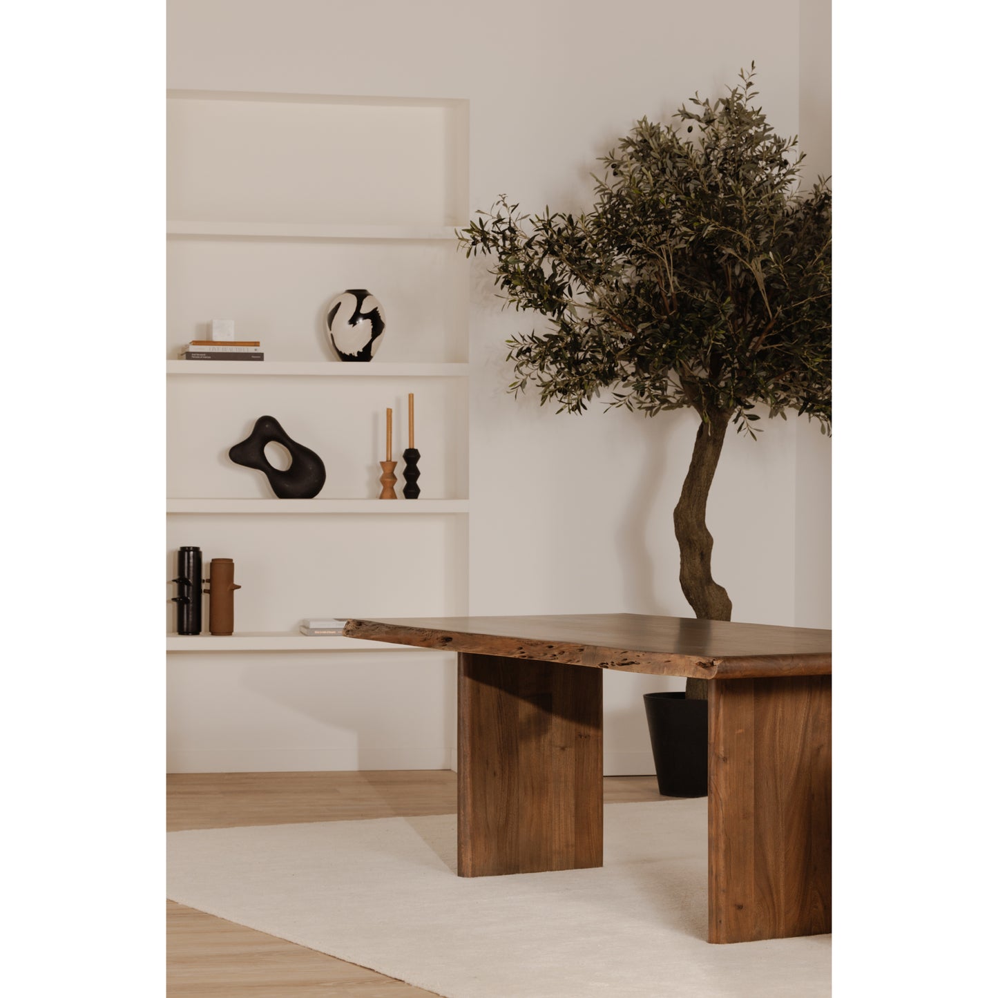 Moes Home Dining Tables LILA Brown Contemporary Furniture Rug