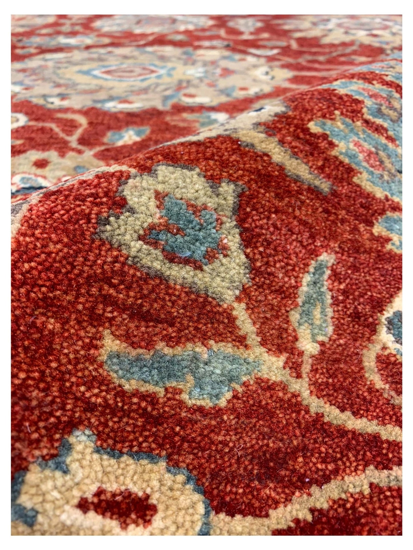 Artisan Anna Red Ivory Traditional Knotted Rug - Rugs - Artisan - Atlanta Designer Rugs