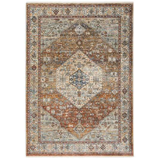 Dalyn Rugs Bergama BE1 Paprika Traditional Power Woven Rug - Rugs - Dalyn Rugs - Atlanta Designer Rugs