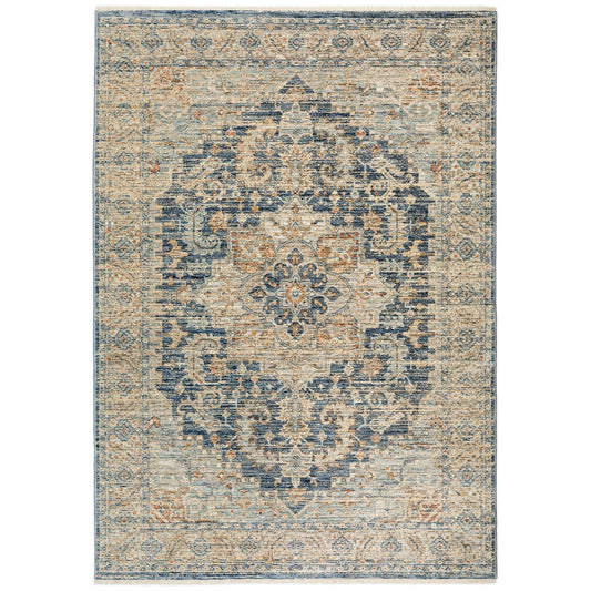 Dalyn Rugs Bergama BE3 Navy Traditional Power Woven Rug - Rugs - Dalyn Rugs - Atlanta Designer Rugs