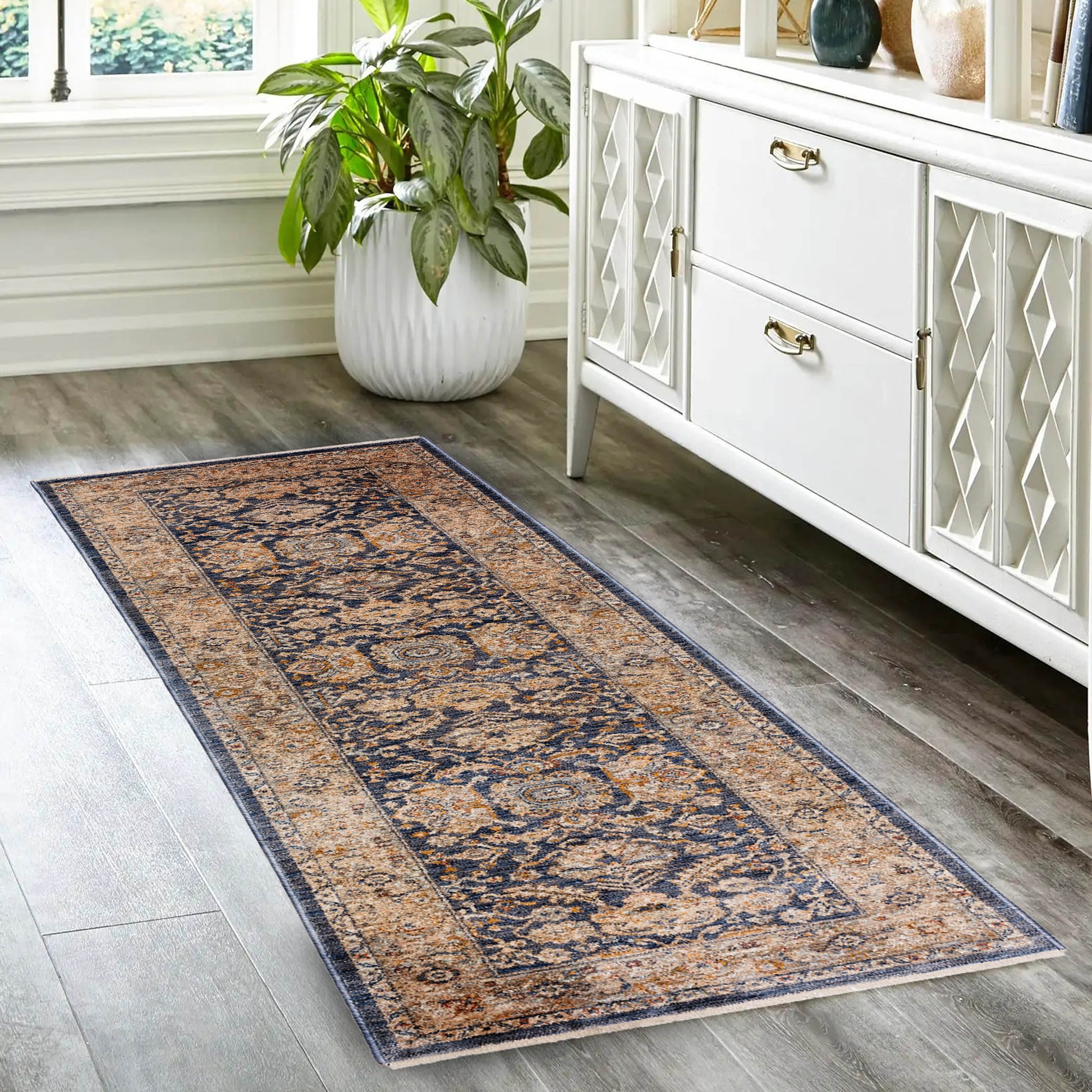 Dalyn Rugs Bergama BE8 Navy Traditional Power Woven Rug - Rugs - Dalyn Rugs - Atlanta Designer Rugs