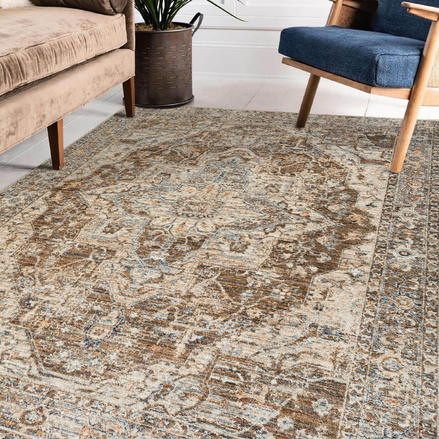 Dalyn Rugs Bergama BE9 Mocha Traditional Power Woven Rug - Rugs - Dalyn Rugs - Atlanta Designer Rugs