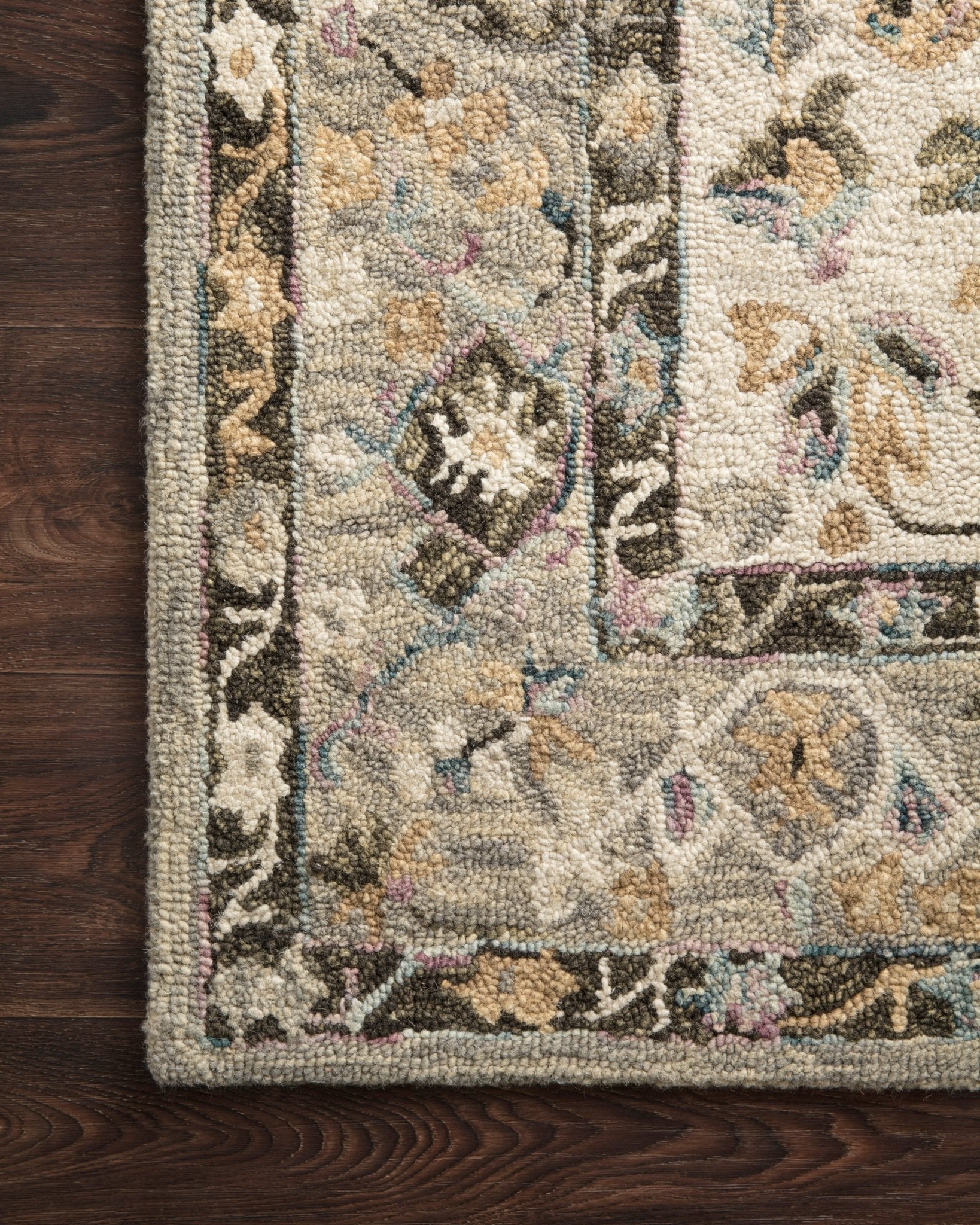 Loloi II Beatty BEA - 01 Grey Ivory Traditional Hooked Rug - Rugs - Loloi II - Atlanta Designer Rugs