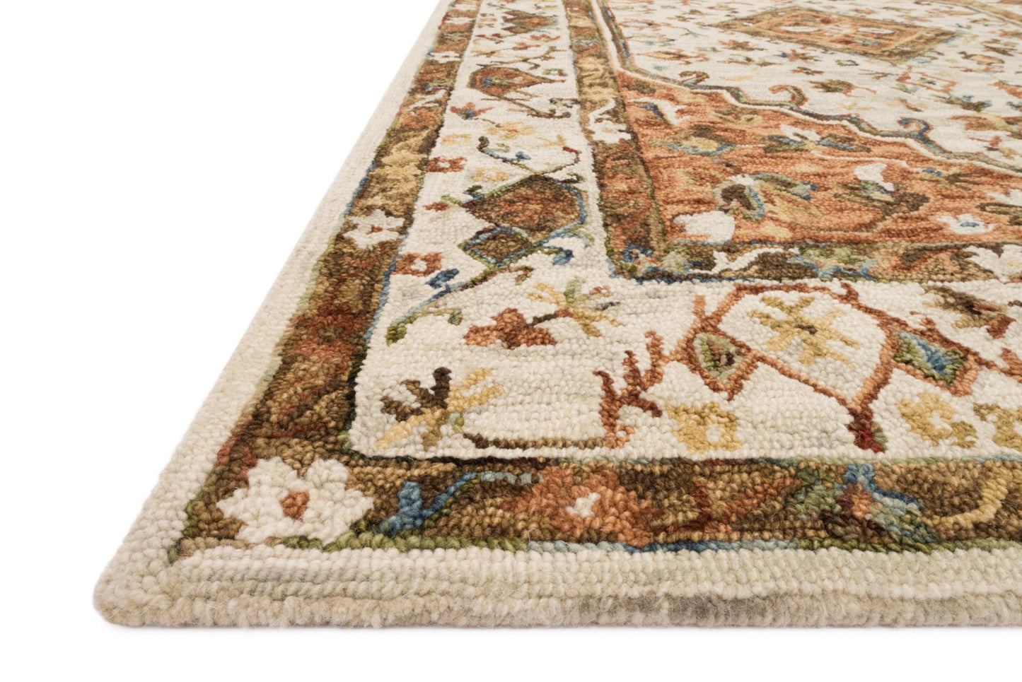 Loloi II Beatty BEA - 01 Ivory Rust Traditional Hooked Rug - Rugs - Loloi II - Atlanta Designer Rugs