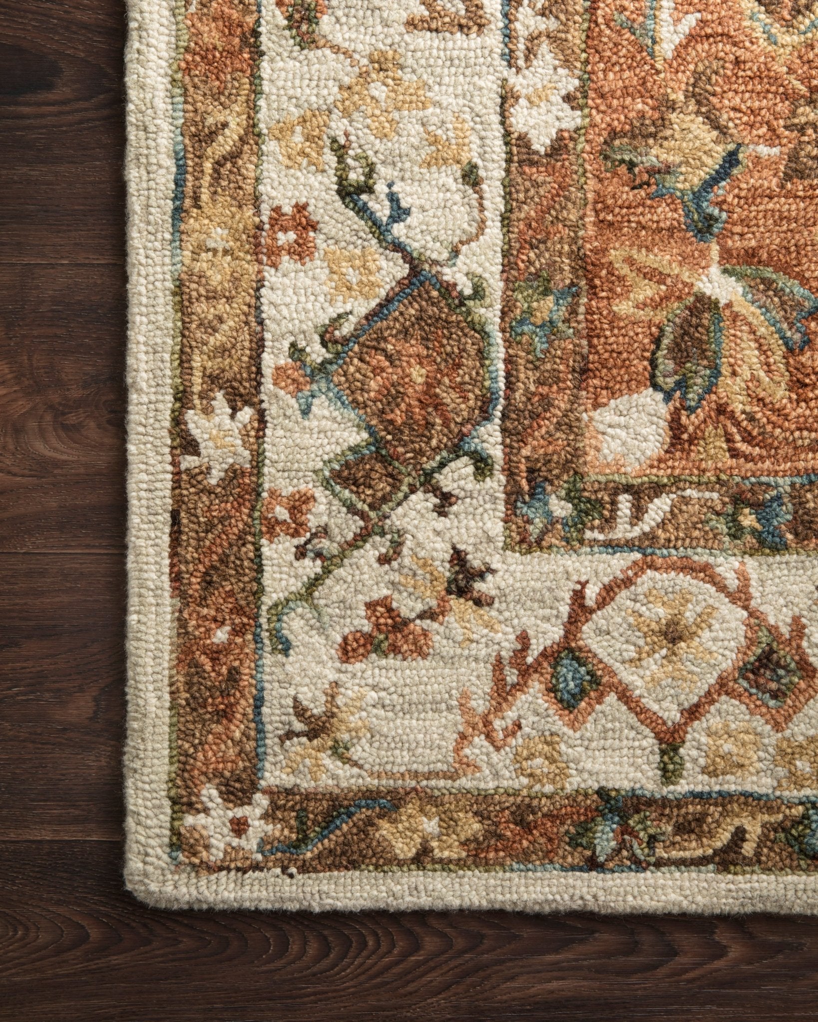 Loloi II Beatty BEA - 01 Ivory Rust Traditional Hooked Rug - Rugs - Loloi II - Atlanta Designer Rugs