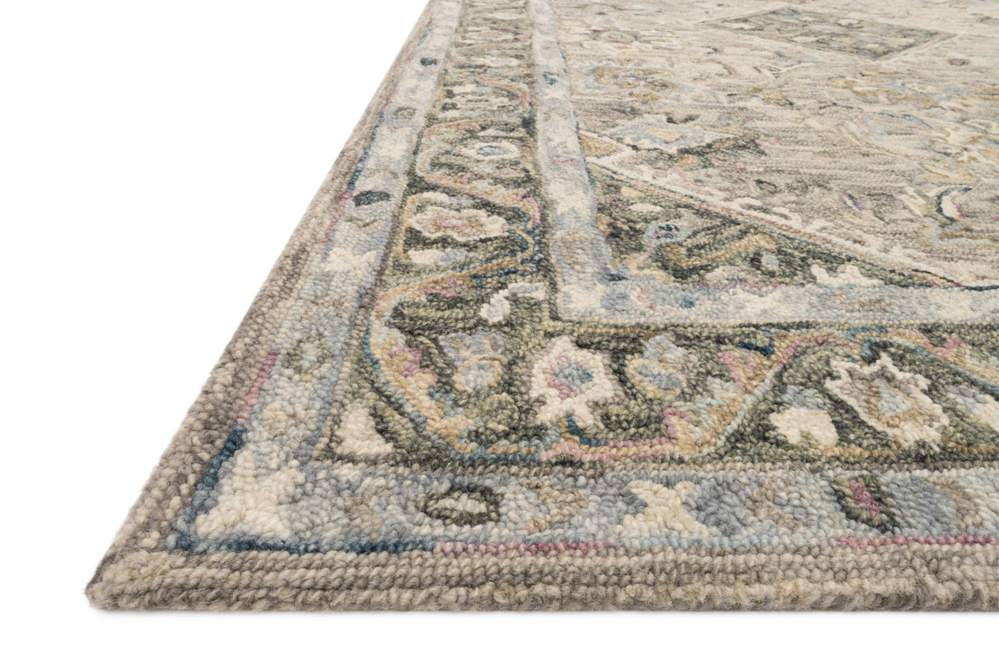 Loloi II Beatty BEA - 02 Sky Multi Traditional Hooked Rug - Rugs - Loloi II - Atlanta Designer Rugs