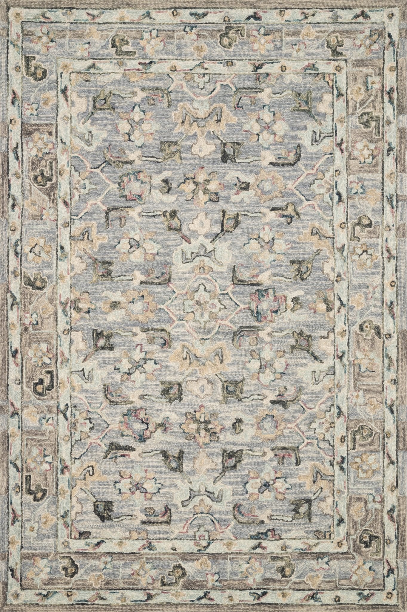 Loloi II Beatty BEA - 04 Light Blue Multi Traditional Hooked Rug - Rugs - Loloi II - Atlanta Designer Rugs