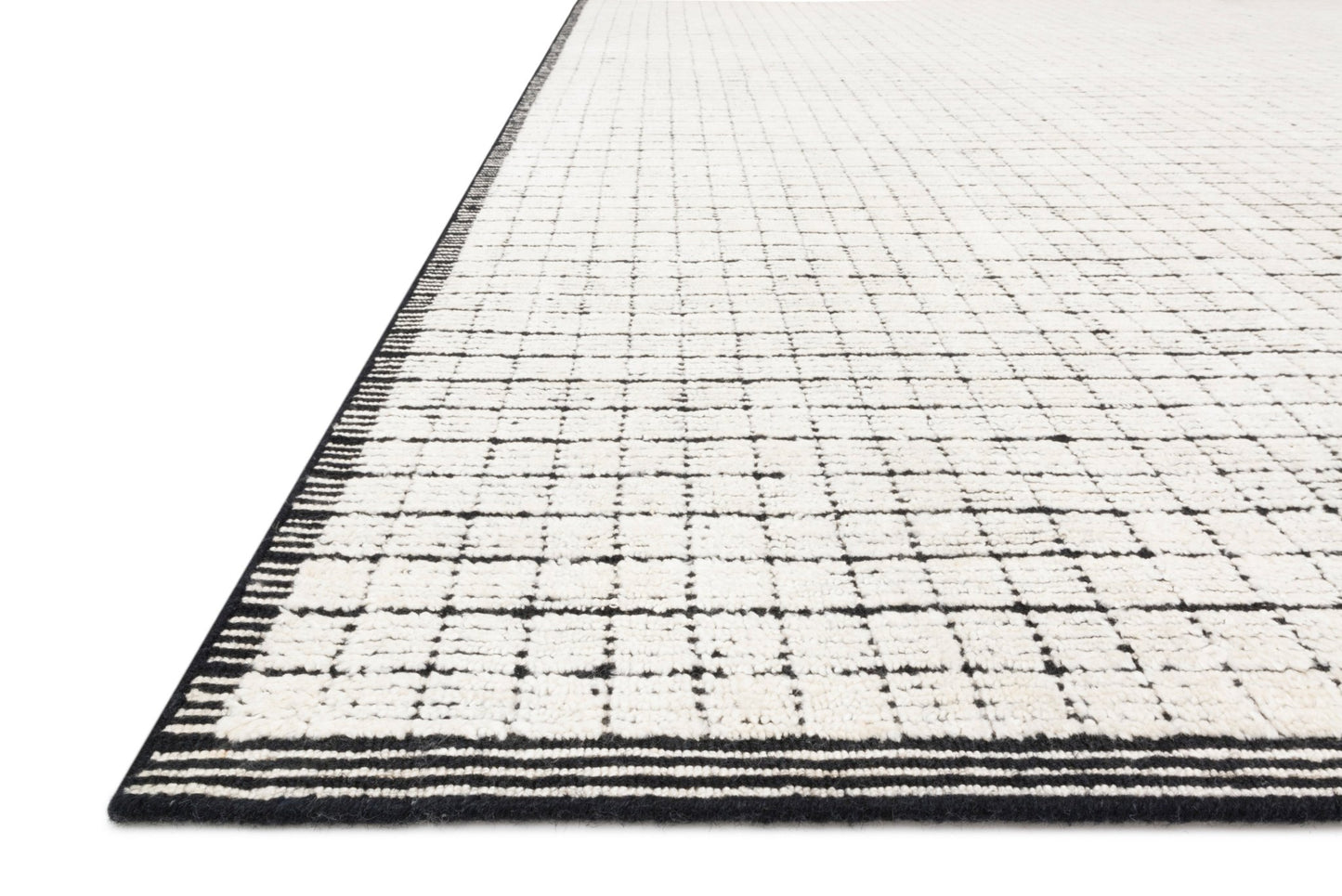 Loloi BEVERLY BEV - 01 Ivory Black Contemporary Hand Loomed Rug - Rugs - Loloi - Atlanta Designer Rugs