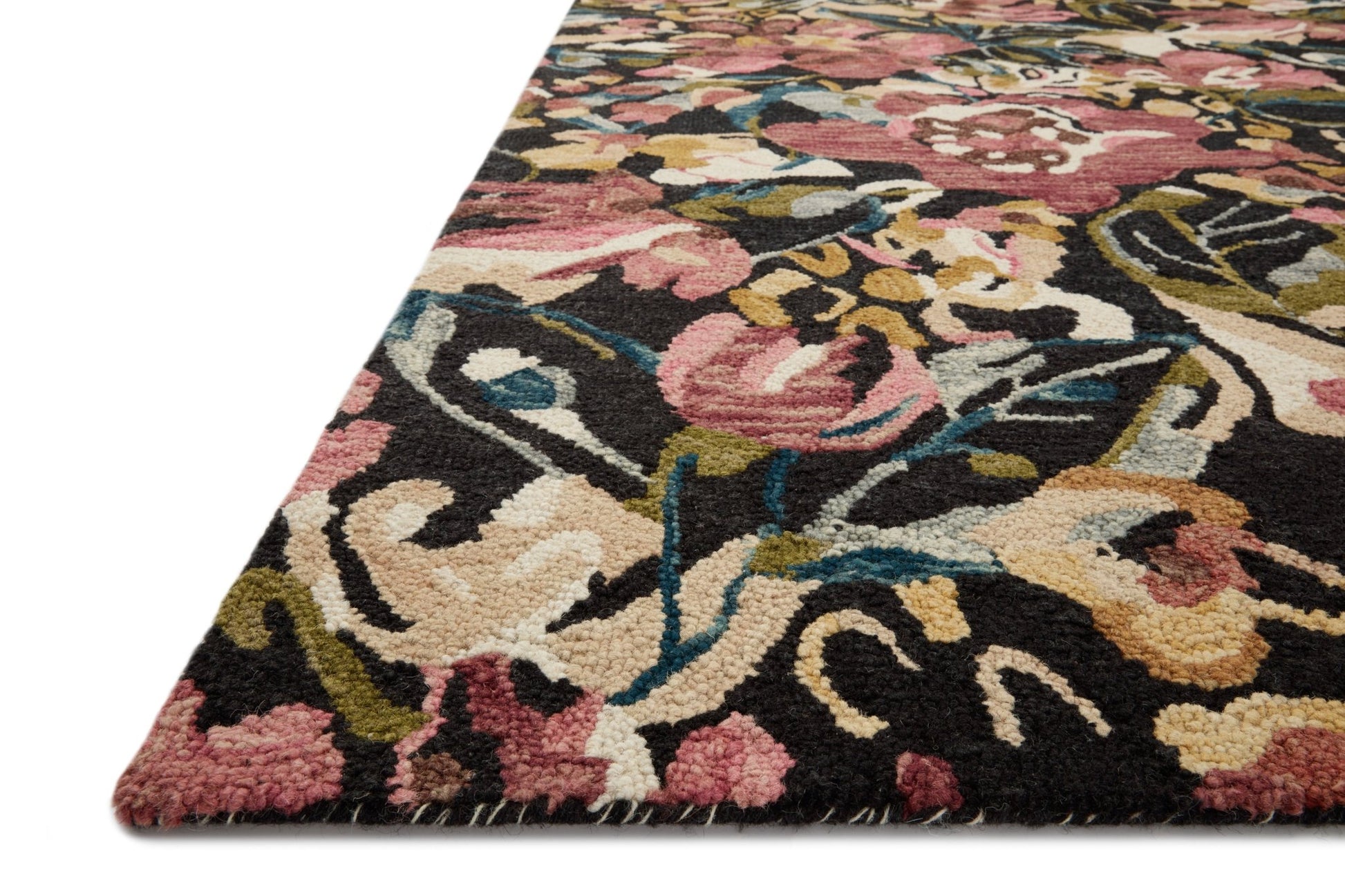 Loloi Belladonna BLM - 01 Black Berry Transitional Hooked Rug - Rugs - Loloi - Atlanta Designer Rugs