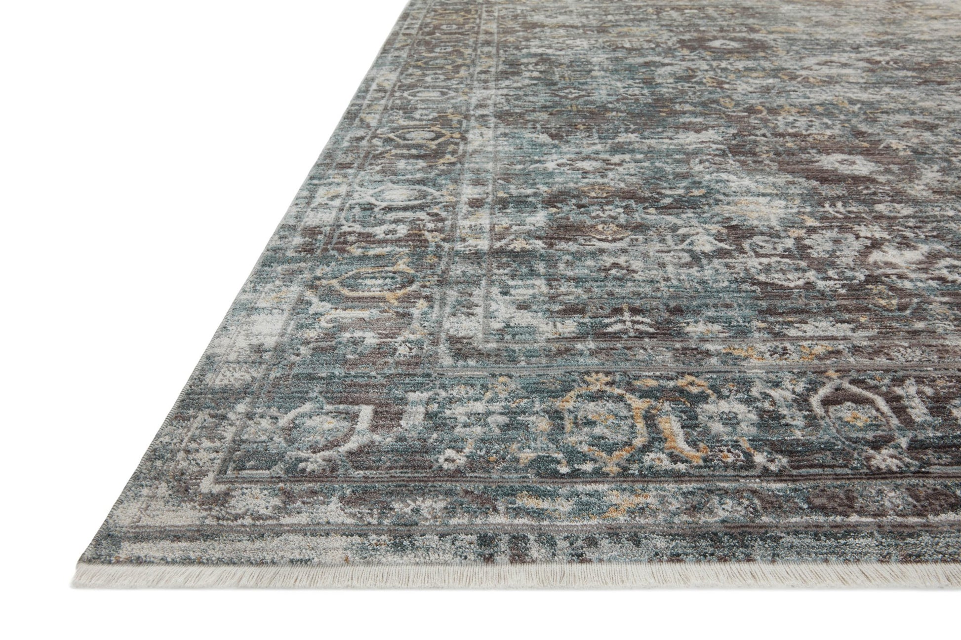 Loloi BONNEY BNY - 05 Slate Teal Traditional Power Loomed Rug - Rugs - Loloi - Atlanta Designer Rugs