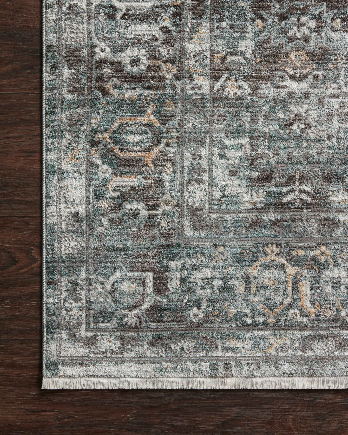 Loloi BONNEY BNY - 05 Slate Teal Traditional Power Loomed Rug - Rugs - Loloi - Atlanta Designer Rugs