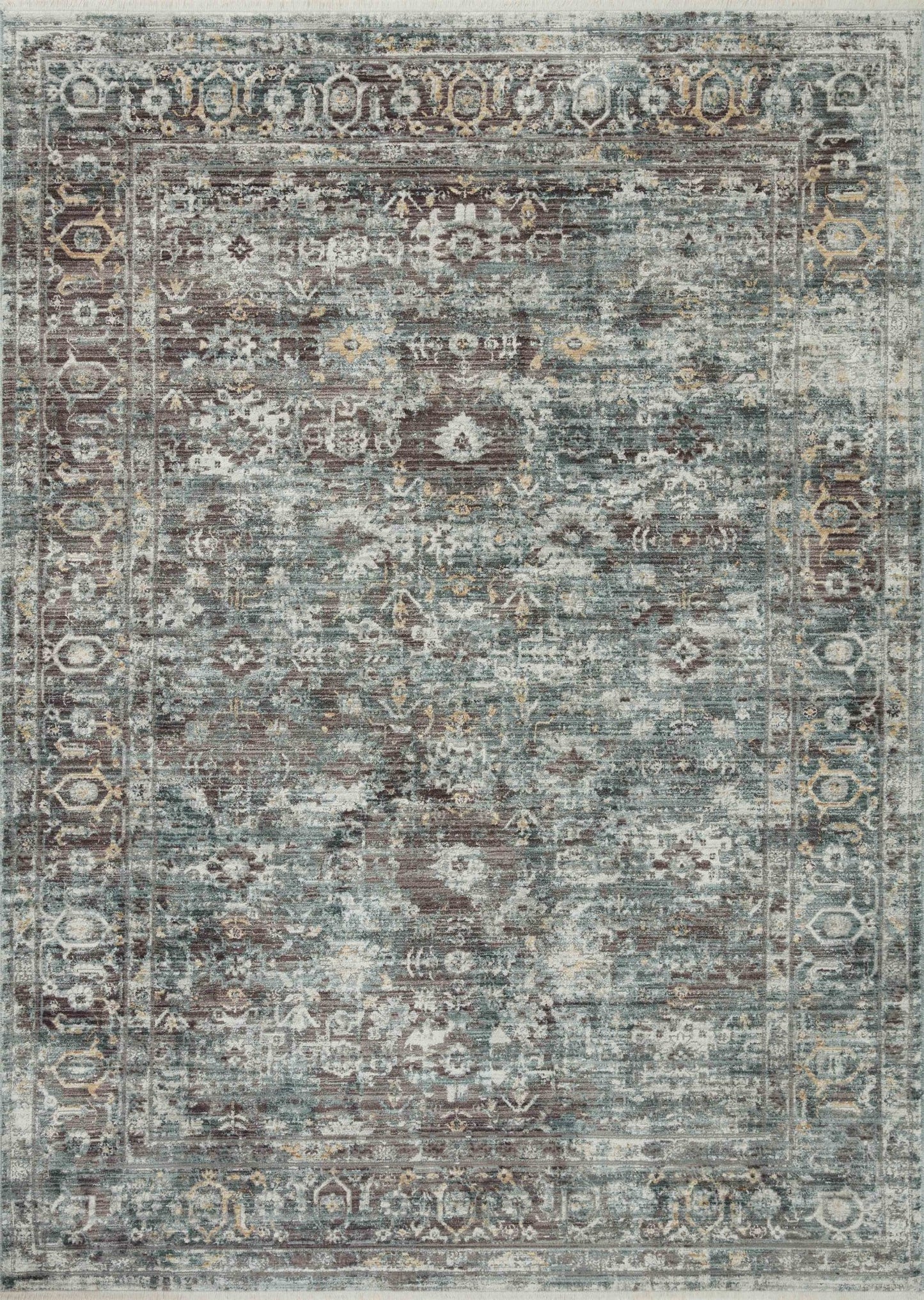 Loloi BONNEY BNY - 05 Slate Teal Traditional Power Loomed Rug - Rugs - Loloi - Atlanta Designer Rugs