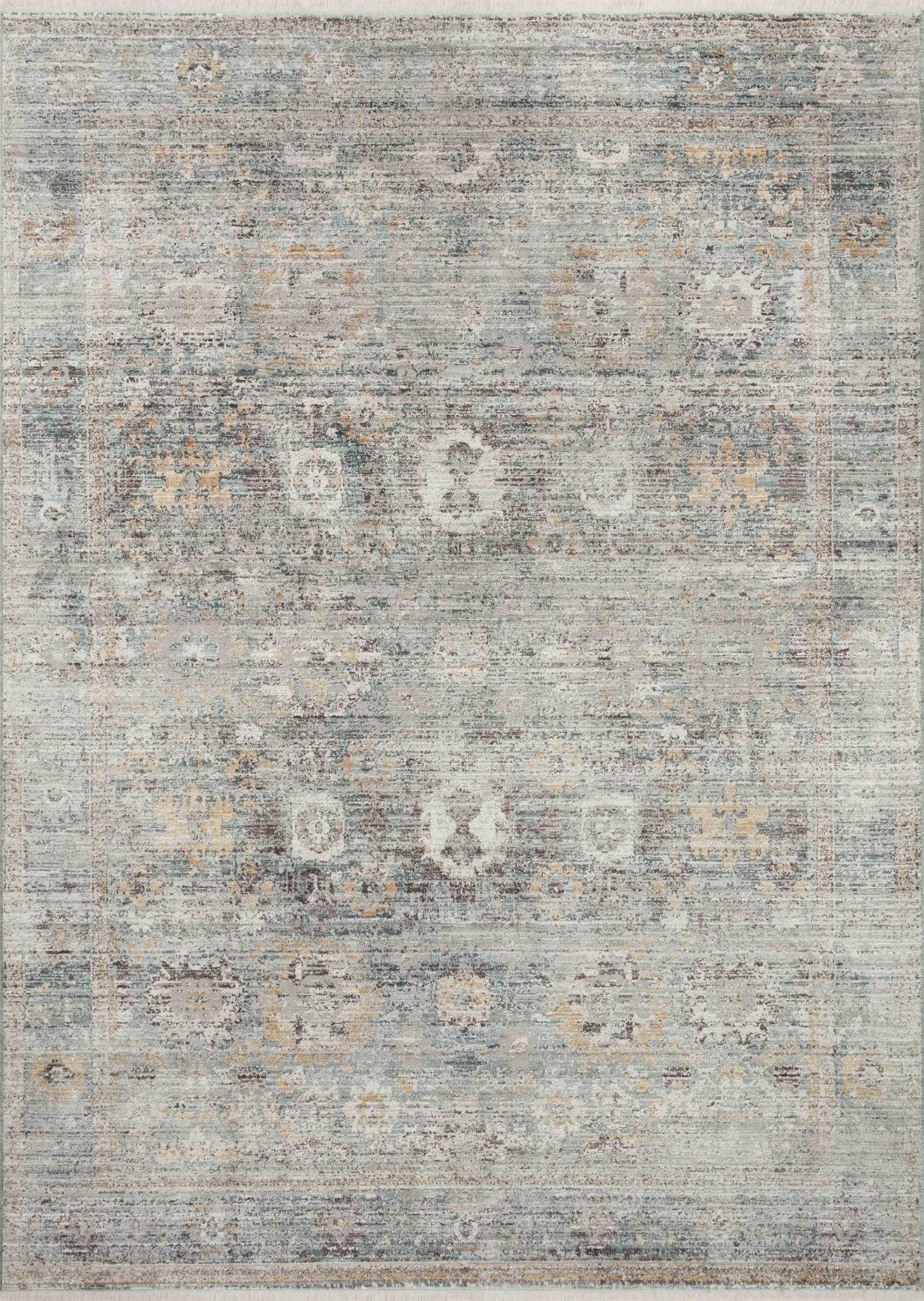 Loloi BONNEY BNY - 06 Teal Gold Traditional Power Loomed Rug - Rugs - Loloi - Atlanta Designer Rugs