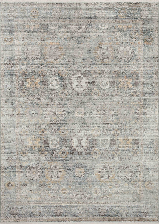 Loloi BONNEY BNY - 06 Teal Gold Traditional Power Loomed Rug - Rugs - Loloi - Atlanta Designer Rugs