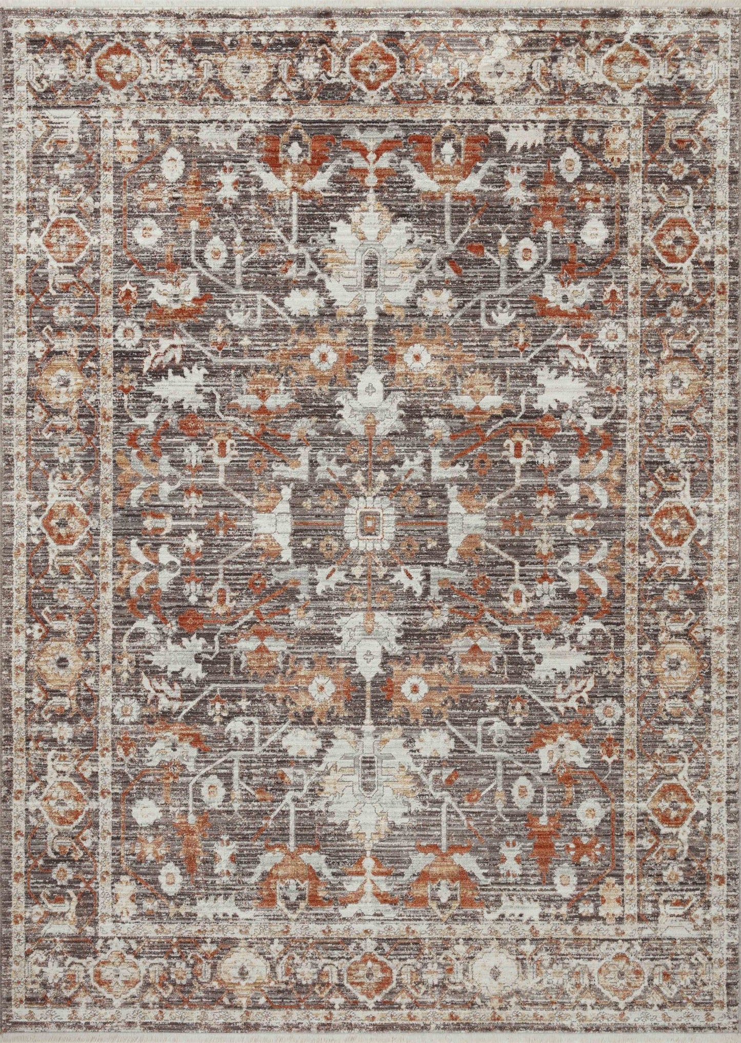 Loloi BONNEY BNY - 07 Charcoal Spice Traditional Power Loomed Rug - Rugs - Loloi - Atlanta Designer Rugs