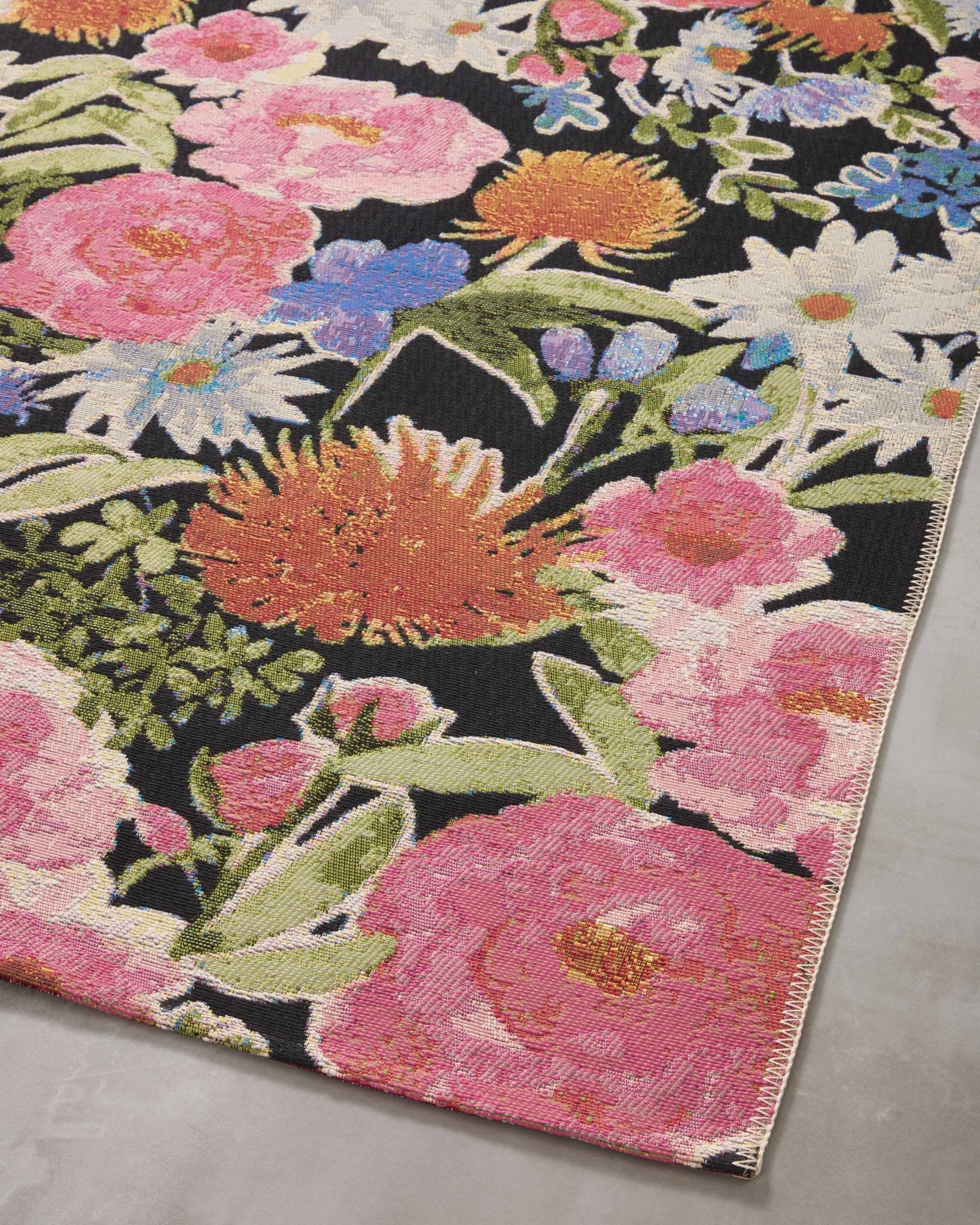 Loloi II Botanical BOT - 01 Black Multi Indoor/Outdoor Power Loomed Rug - Rugs - Loloi II - Atlanta Designer Rugs