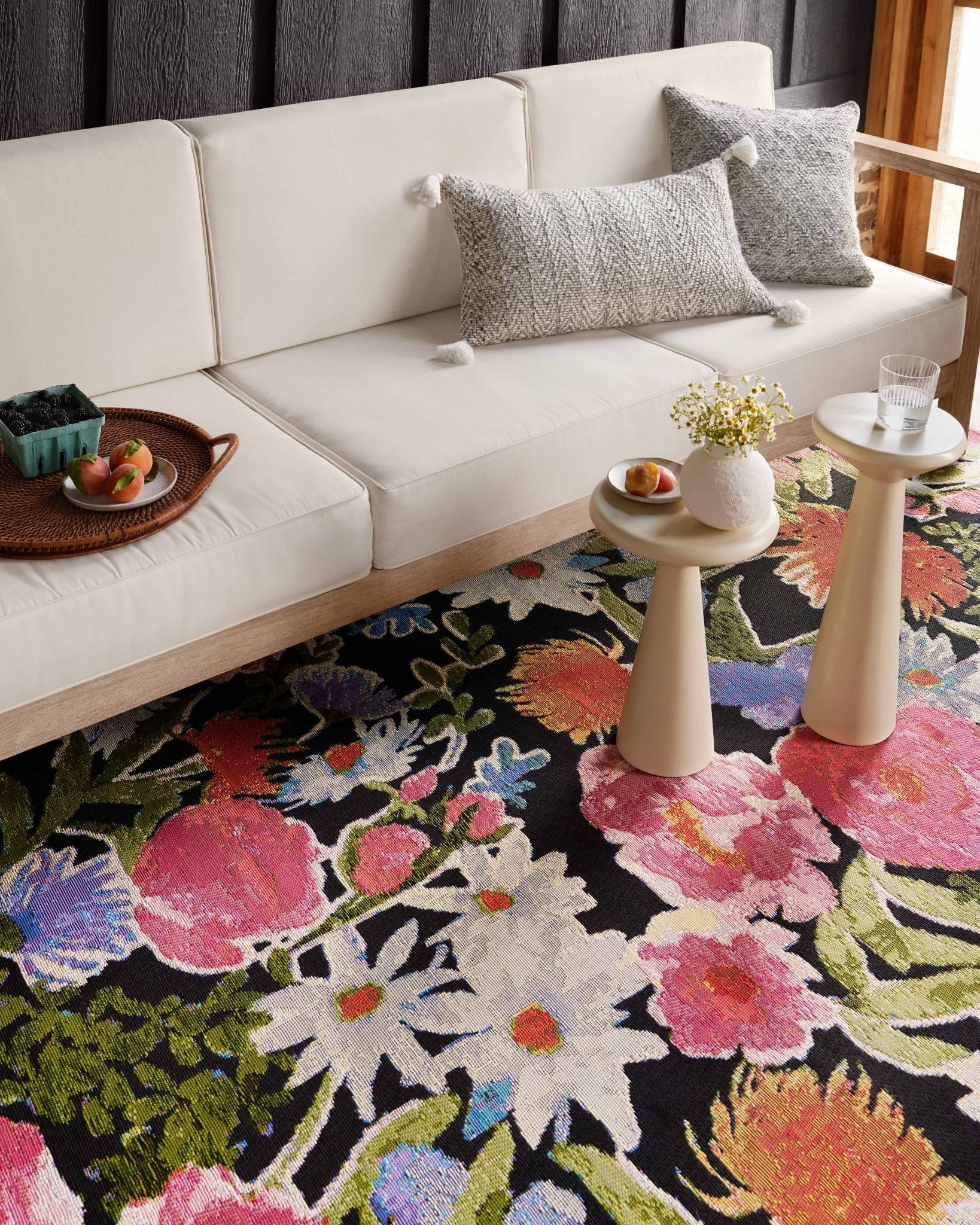 Loloi II Botanical BOT - 01 Black Multi Indoor/Outdoor Power Loomed Rug - Rugs - Loloi II - Atlanta Designer Rugs