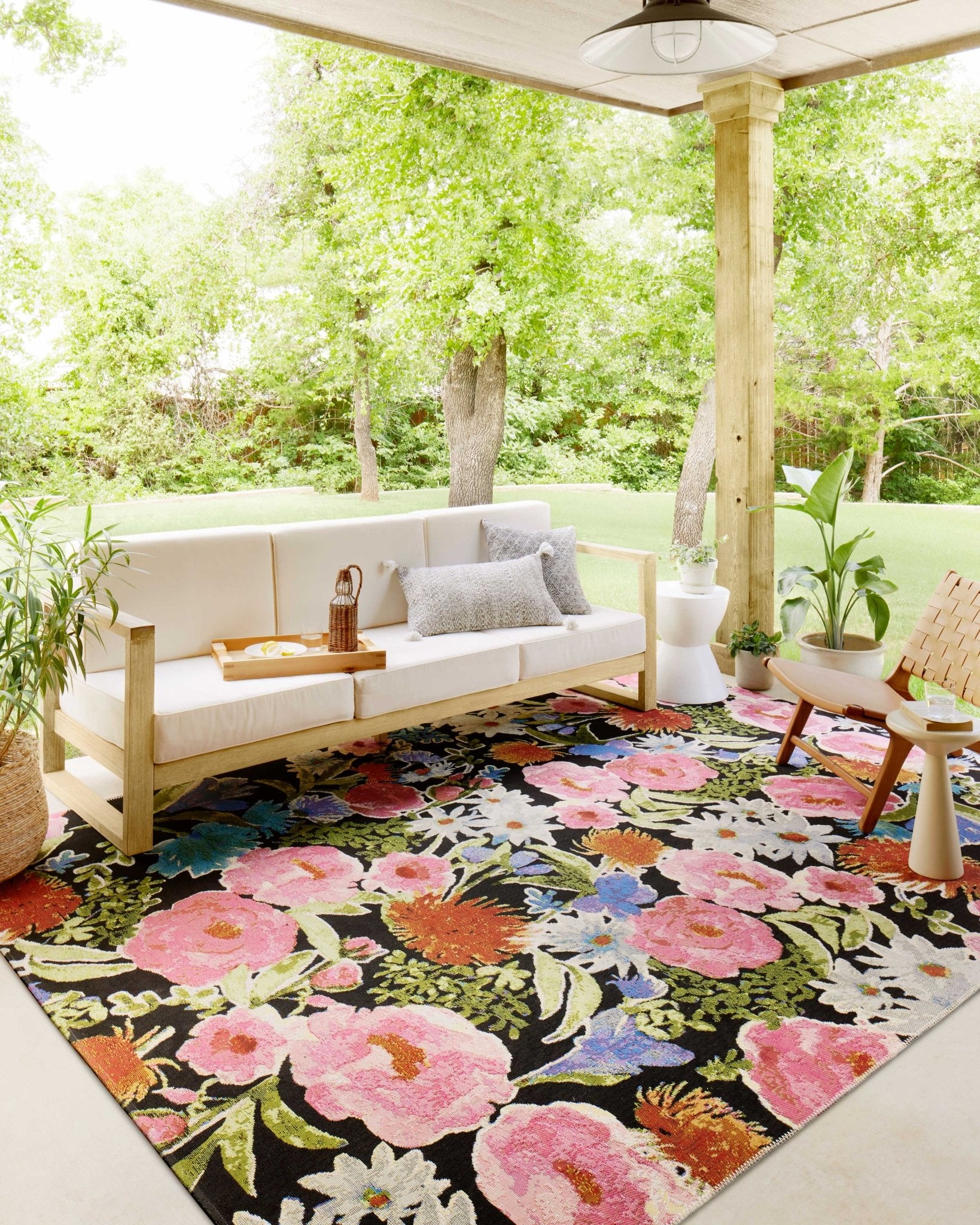 Loloi II Botanical BOT - 01 Black Multi Indoor/Outdoor Power Loomed Rug - Rugs - Loloi II - Atlanta Designer Rugs