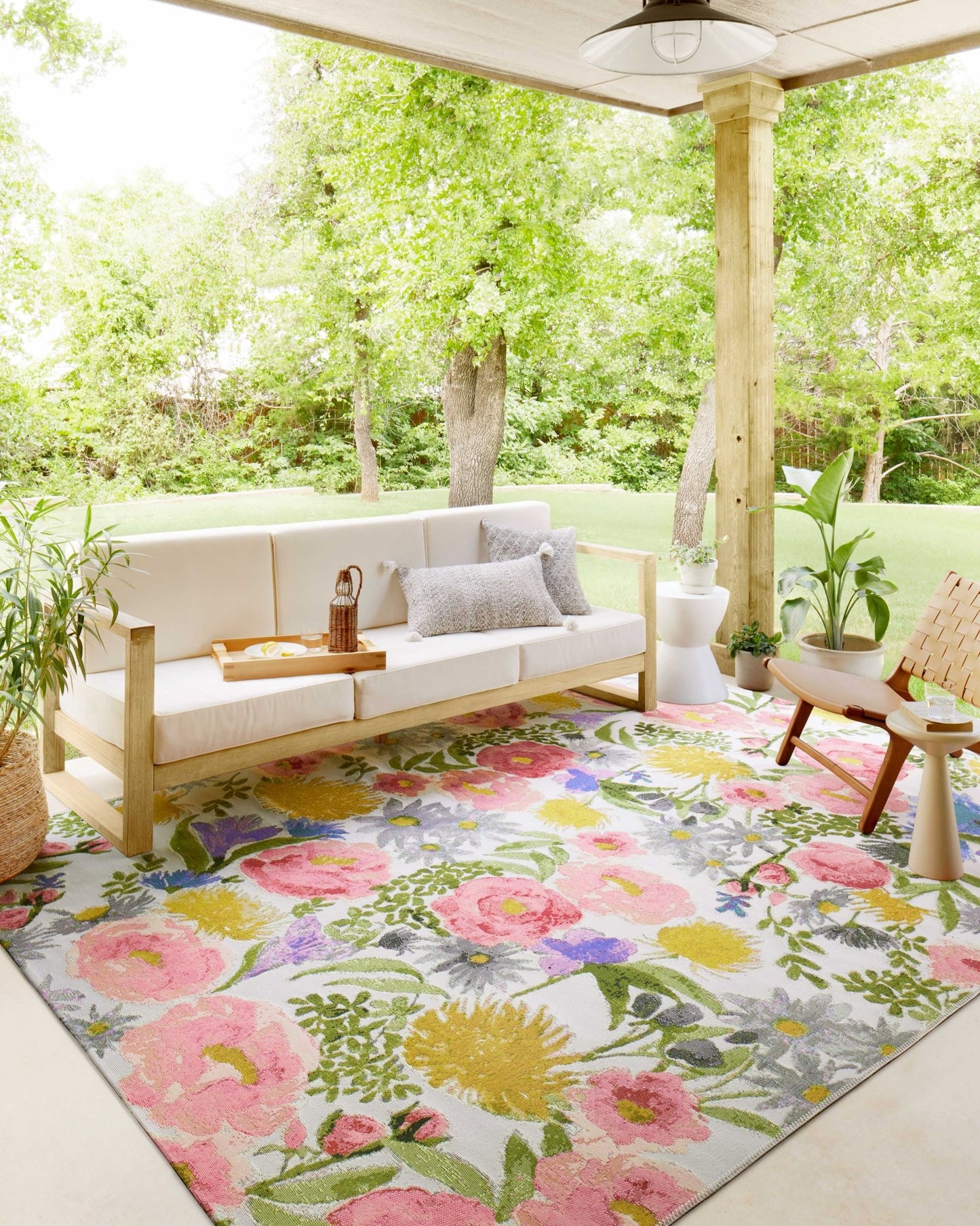 Loloi II Botanical BOT - 01 Ivory Multi Indoor/Outdoor Power Loomed Rug - Rugs - Loloi II - Atlanta Designer Rugs