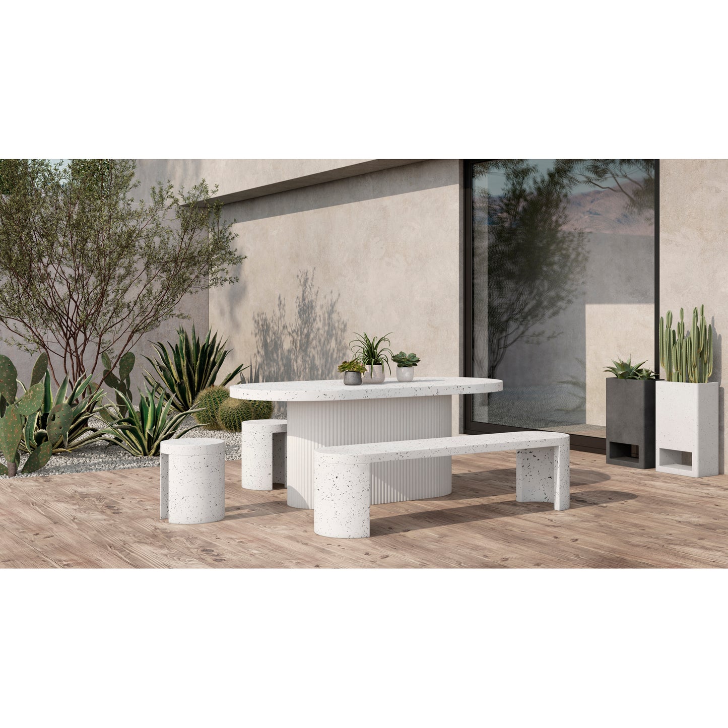 Moes Home Planters Bristol White Contemporary Furniture