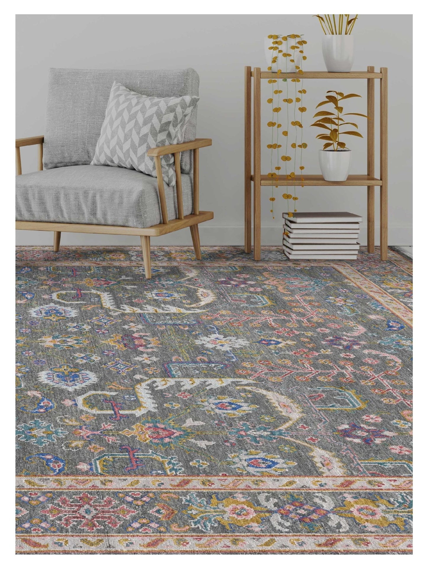 Limited Bailee BNS - 190 GRAY MULTI Traditional Knotted Rug - Rugs - Limited - Atlanta Designer Rugs