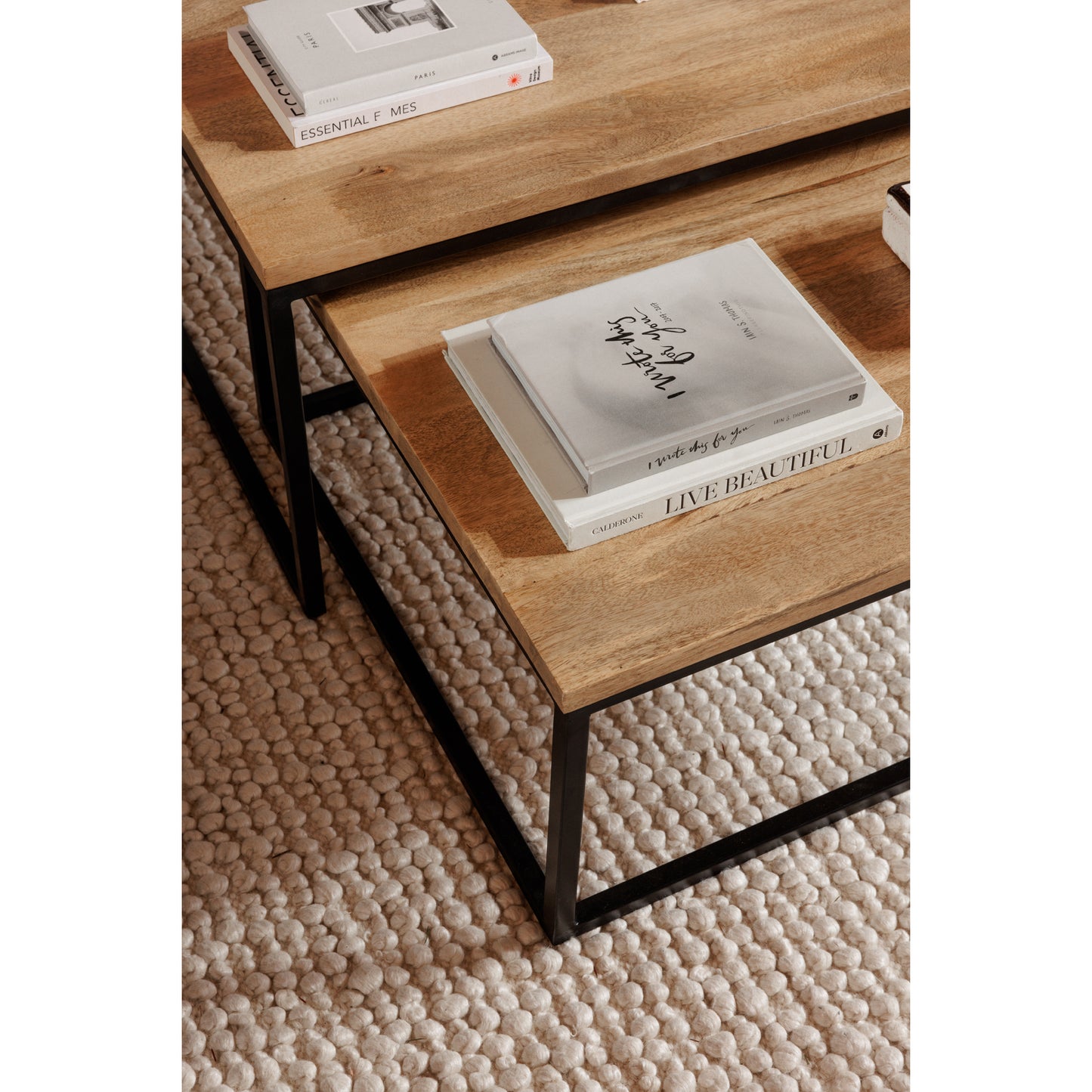 Moes Home Coffee Tables HOLLIS Natural Industrial Furniture