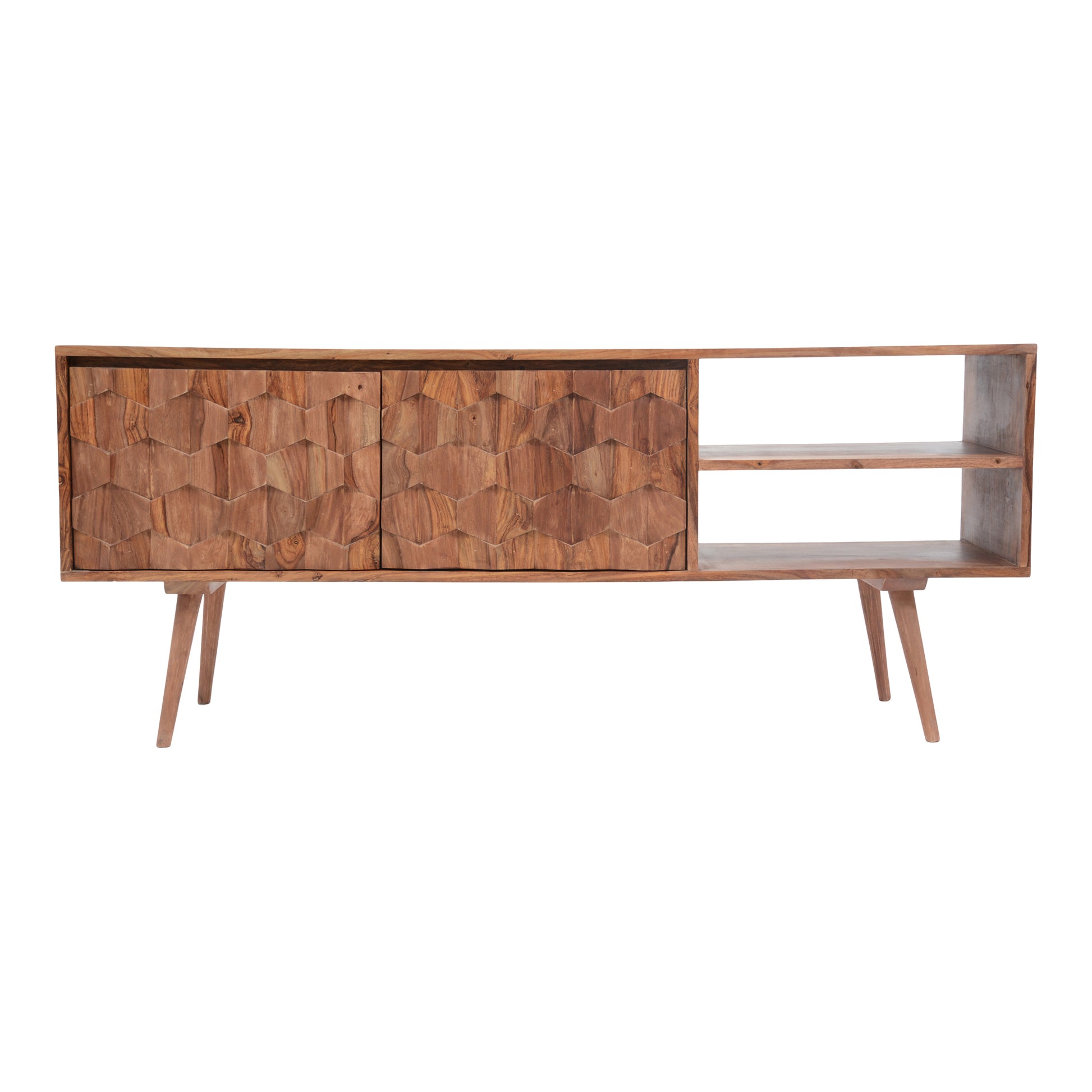 Moes Home Media Units O2 Natural Mid-Century Modern Furniture