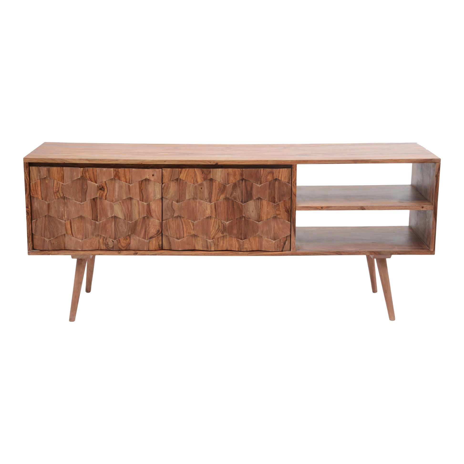 Moes Home Media Units O2 Natural Mid-Century Modern Furniture