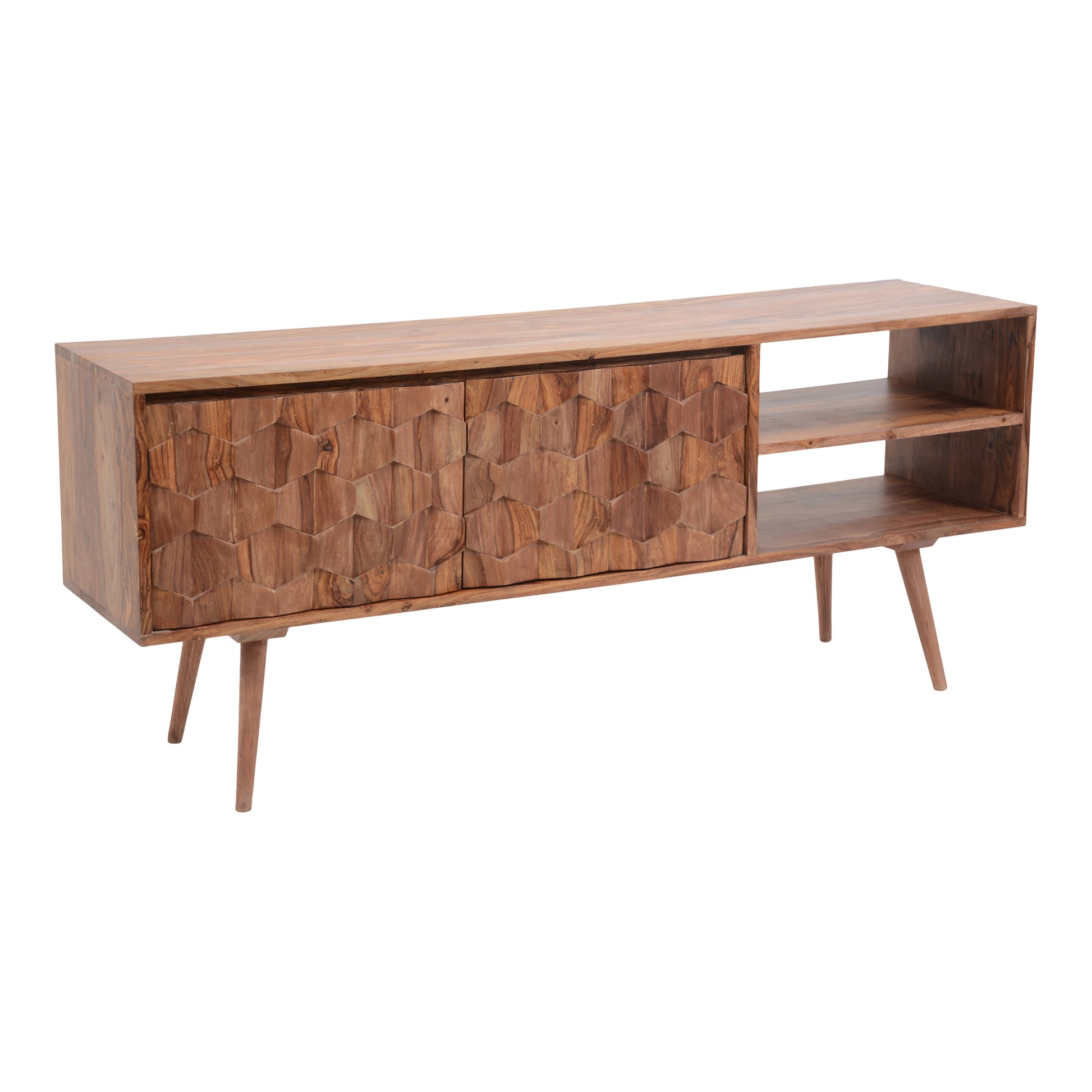 Moes Home Media Units O2 Natural Mid-Century Modern Furniture