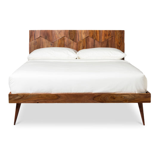 Moes Home Beds O2 Brown Mid-Century Modern Furniture