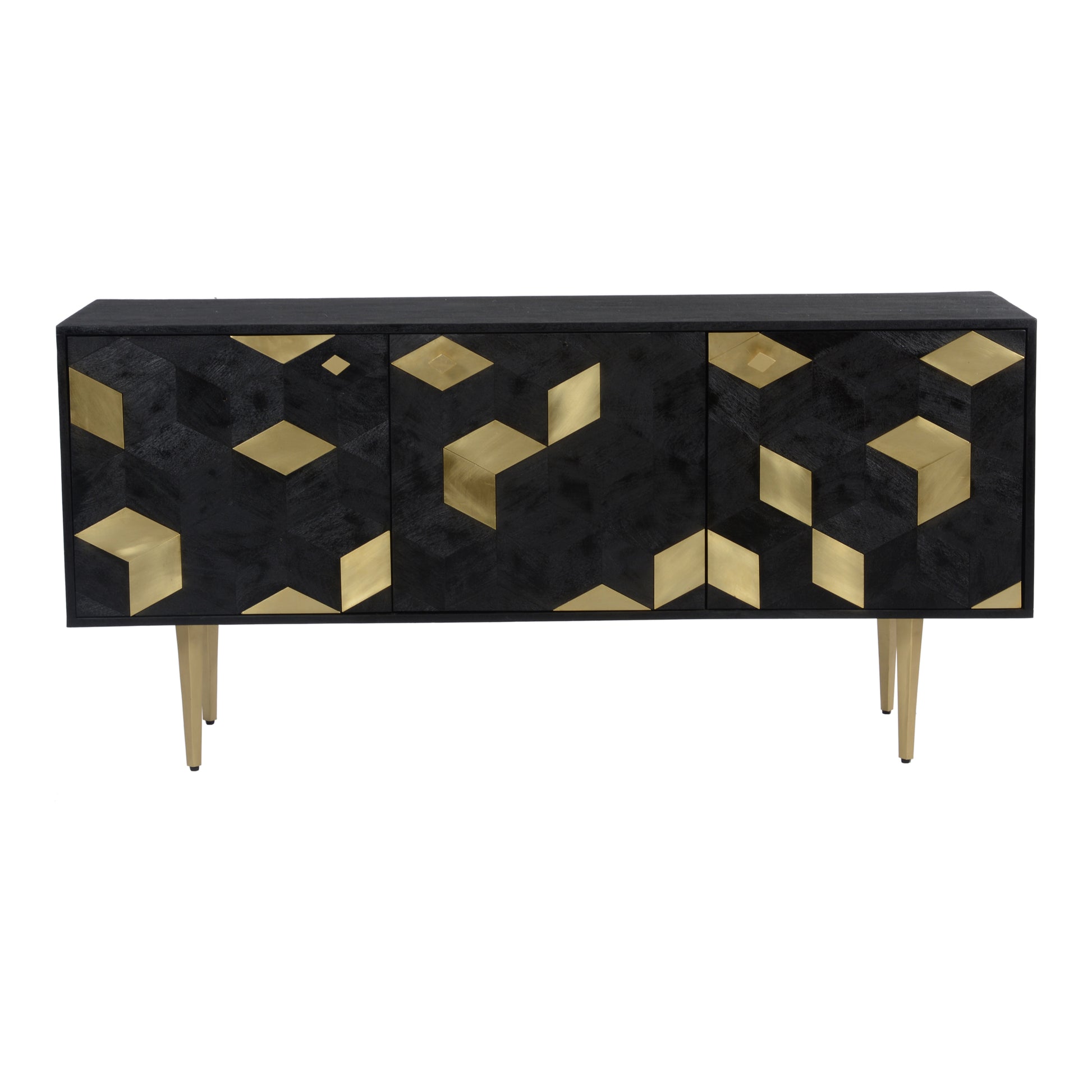 Moes Home Sideboards Sapporo Black Art Deco Furniture