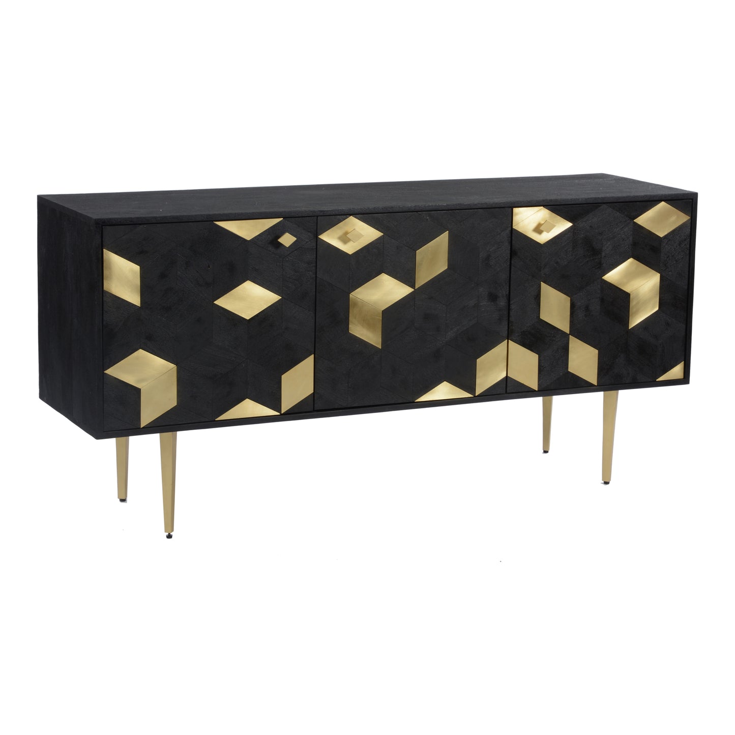 Moes Home Sideboards Sapporo Black Art Deco Furniture