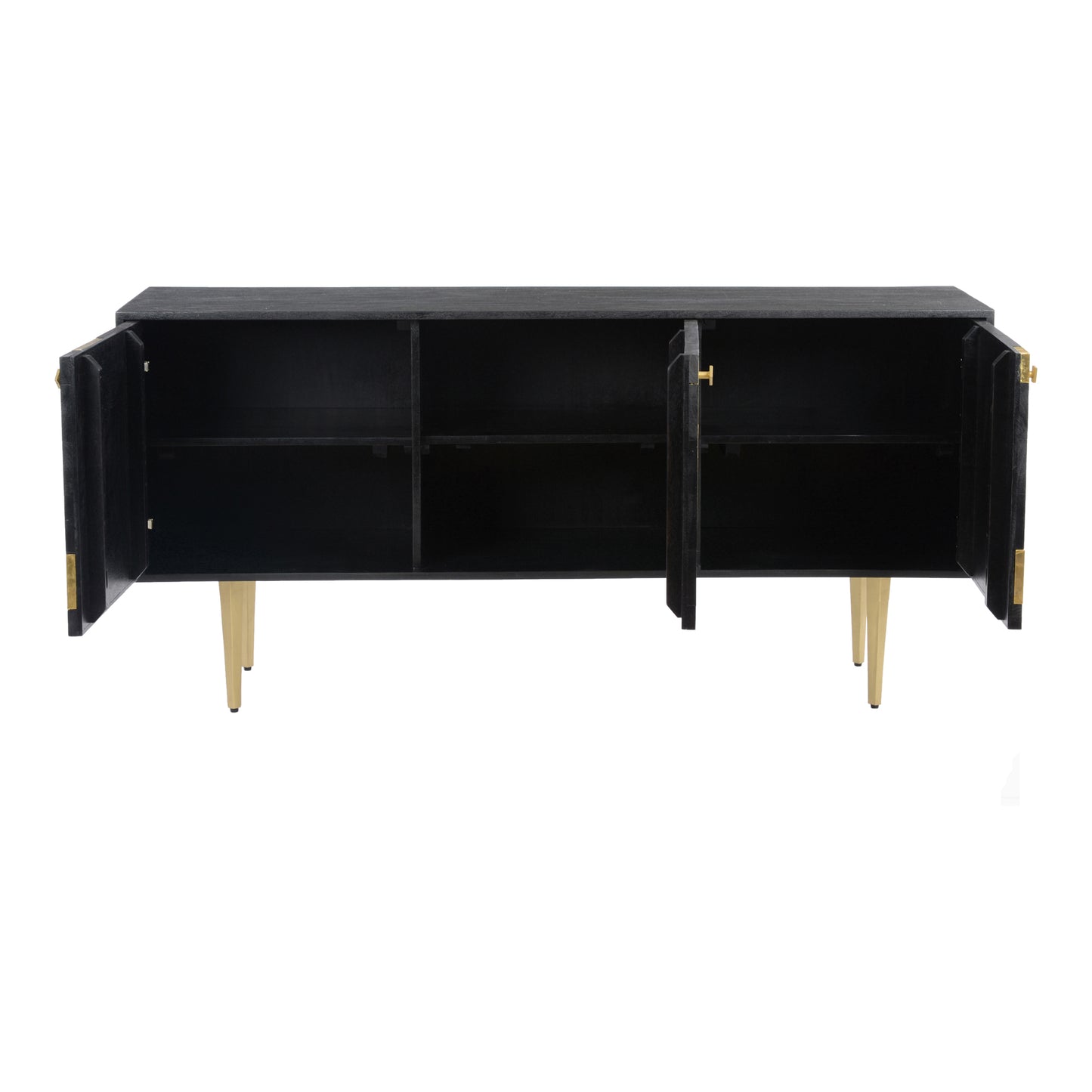 Moes Home Sideboards Sapporo Black Art Deco Furniture