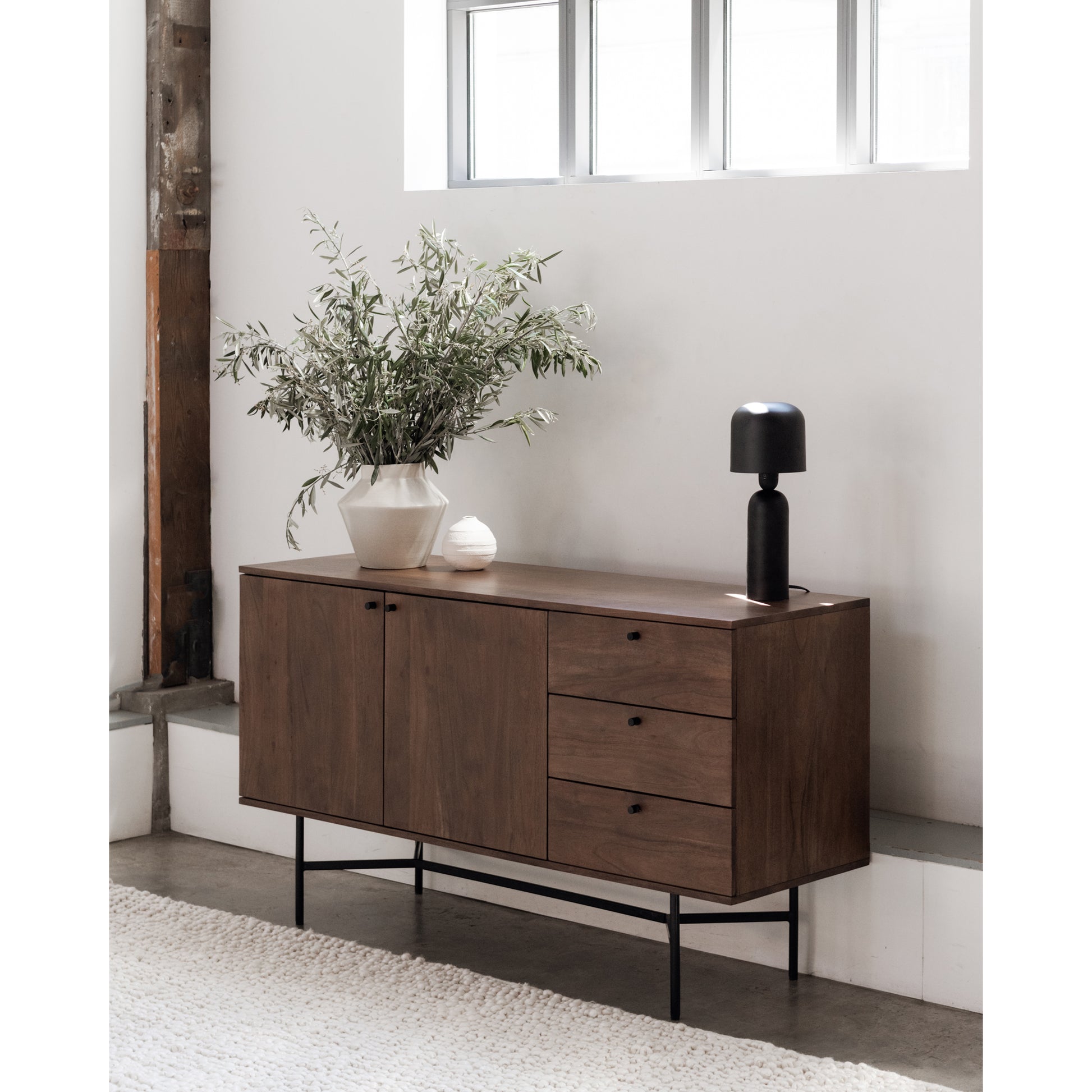 Moes Home Sideboards Beck Brown Modern Furniture