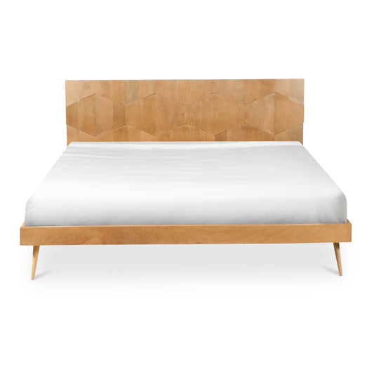 Moes Home Beds O2 Natural Mid-Century Modern Furniture