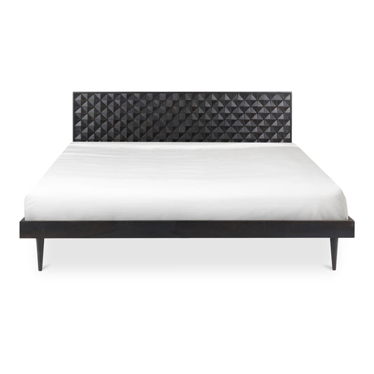 Moes Home Beds Pablo Black Mid-Century Modern Furniture
