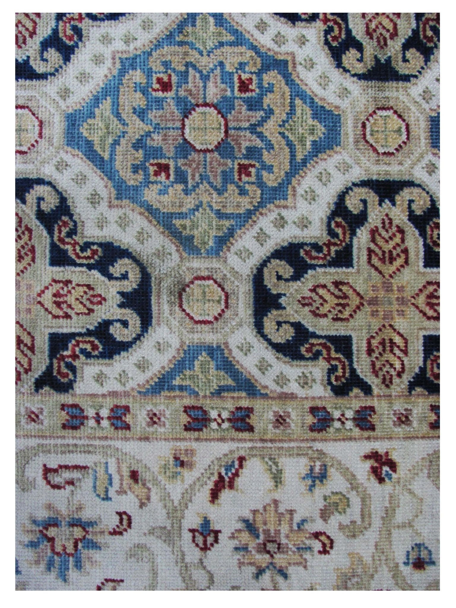 Artisan Cameron Denim Blue Ivory Traditional Knotted Rug - Rugs - Artisan - Atlanta Designer Rugs