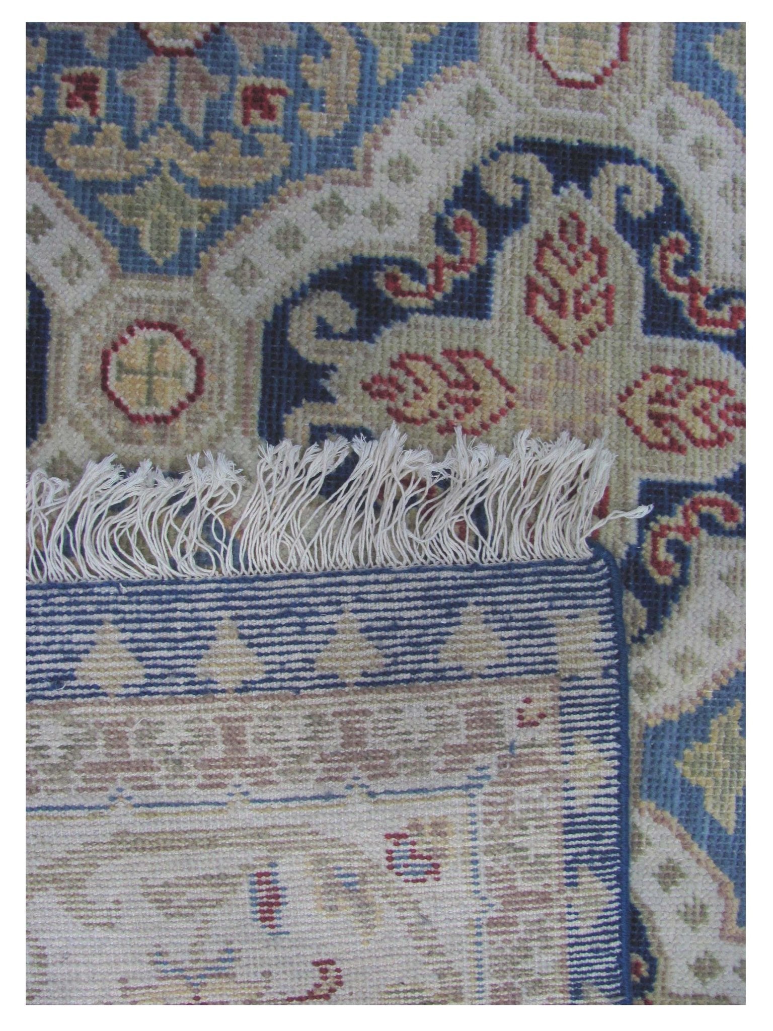 Artisan Cameron Denim Blue Ivory Traditional Knotted Rug - Rugs - Artisan - Atlanta Designer Rugs