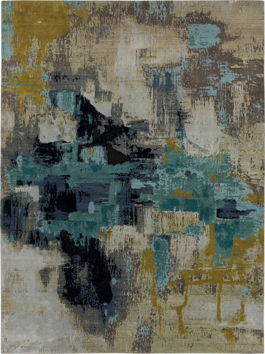 Karastan Bespoke RG138 Blue Modern/Contemporary Knotted Rug - Rugs - Karastan - Atlanta Designer Rugs