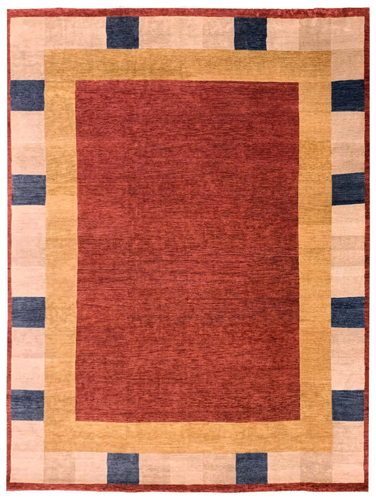 Artisan Lorraine Red Multi Modern Knotted Rug - Rugs - Artisan - Atlanta Designer Rugs