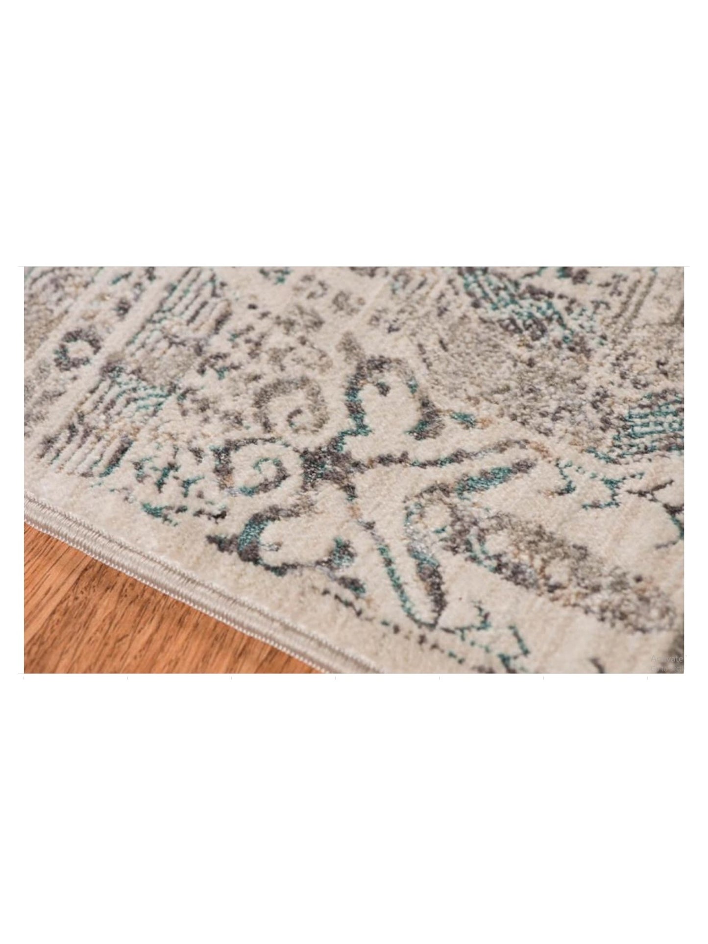 Limited Rosy RO - 502 Aqua BLUE Transitional Machinemade Rug - Rugs - Limited - Atlanta Designer Rugs