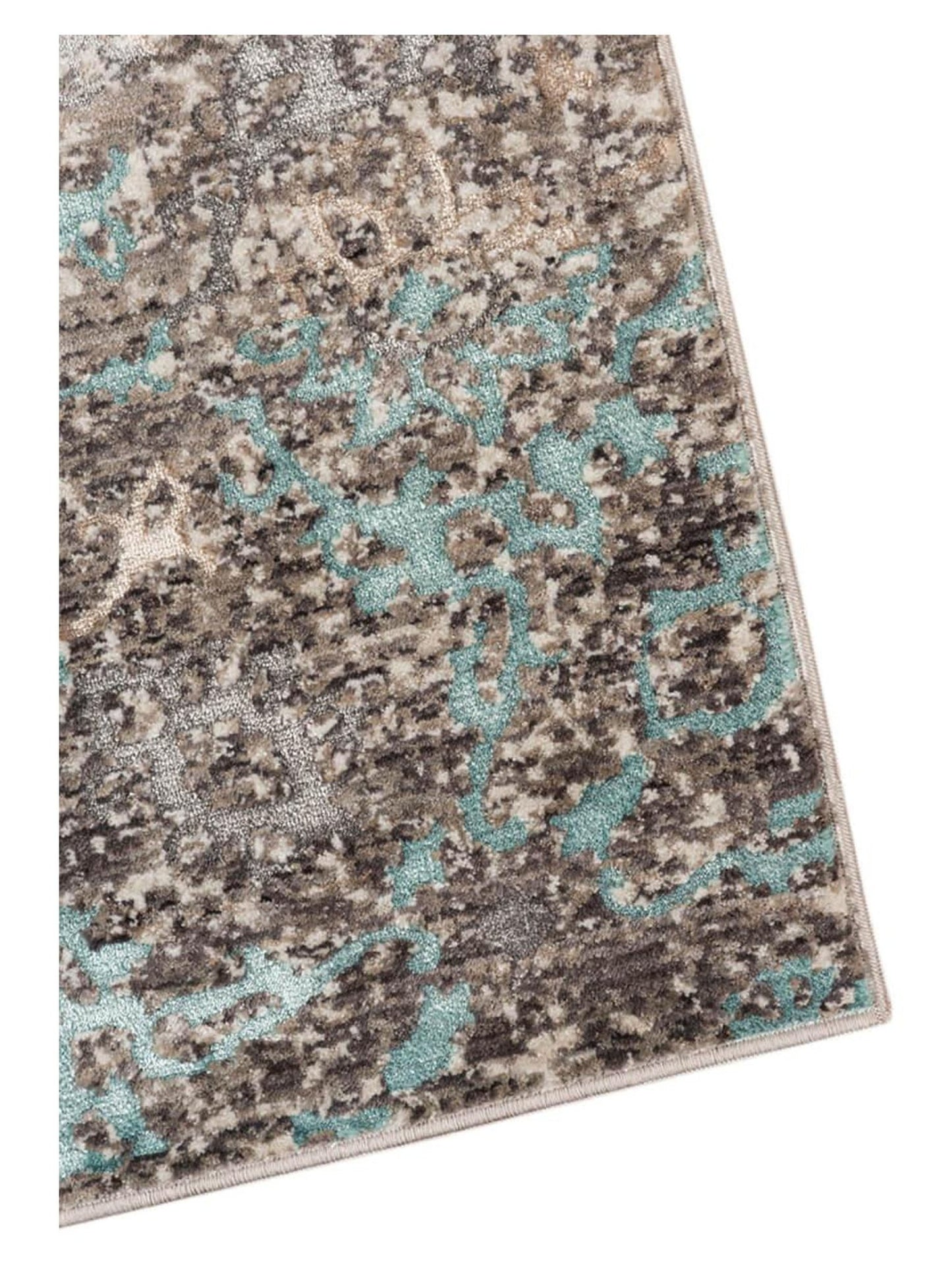 Limited Rosy RO - 526 Aqua Blue Transitional Machinemade Rug - Rugs - Limited - Atlanta Designer Rugs