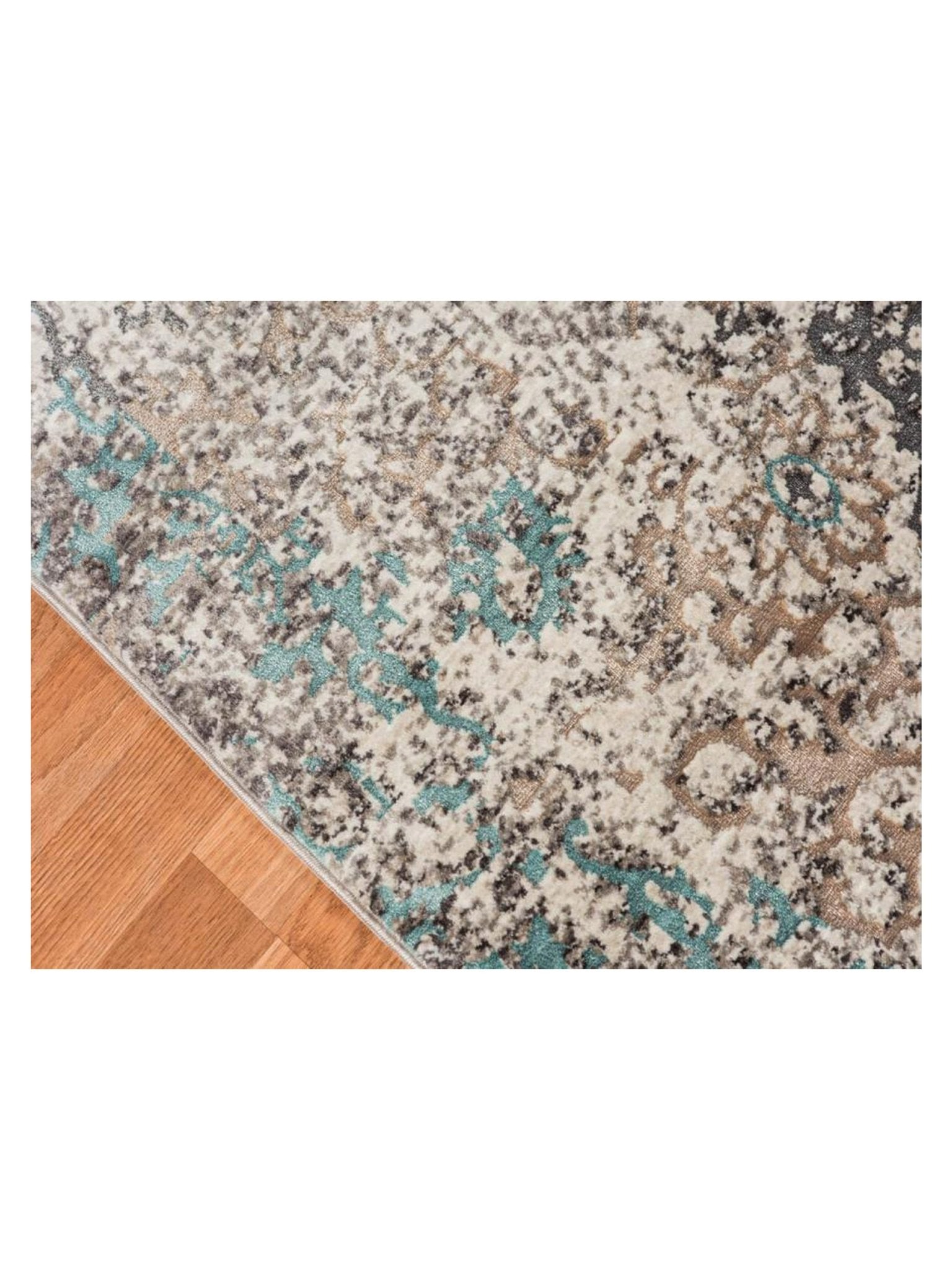 Limited Rosy RO - 526 Aqua Blue Transitional Machinemade Rug - Rugs - Limited - Atlanta Designer Rugs