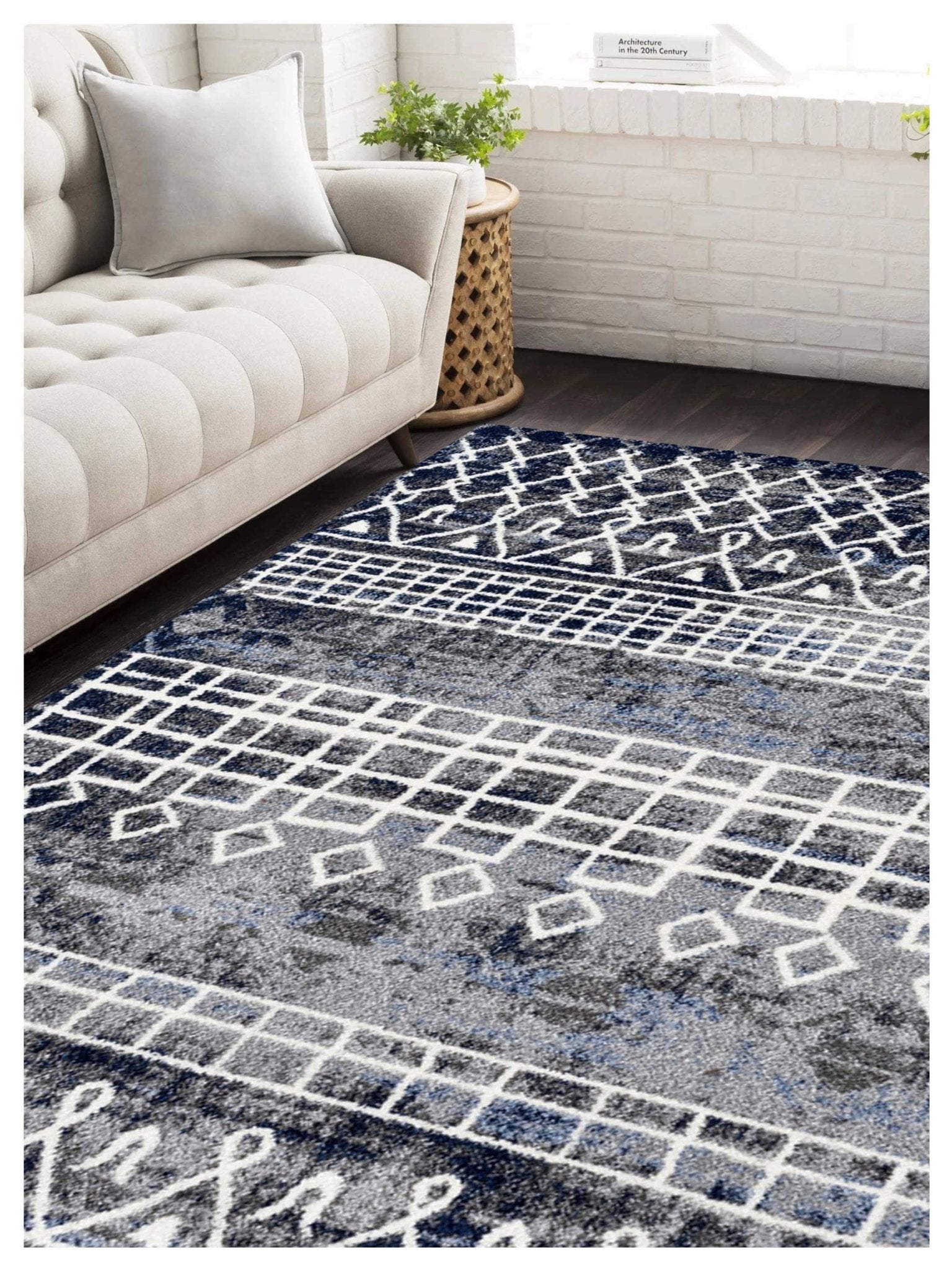 Limited Selena SD - 602 Charcoal Ivory Transitional Machinemade Rug - Rugs - Limited - Atlanta Designer Rugs