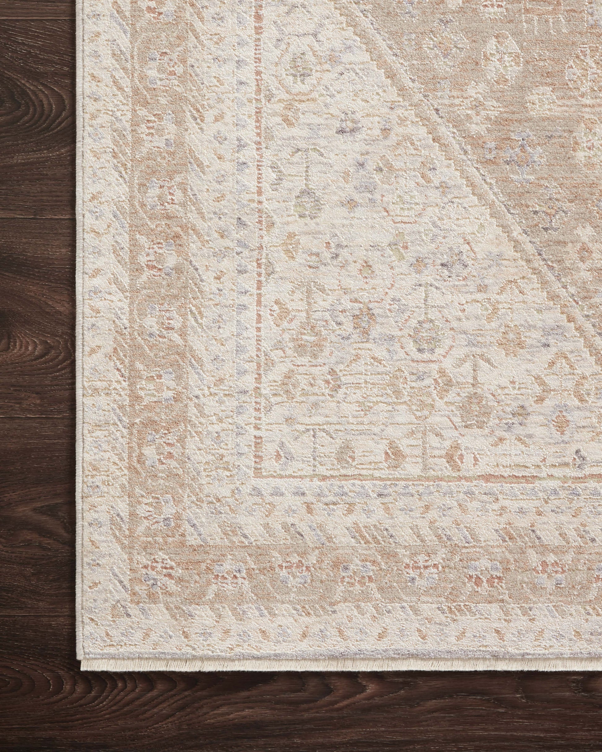 Magnolia Home Carlisle CAR-03 Taupe Ivory Traditional Power Loomed Rug